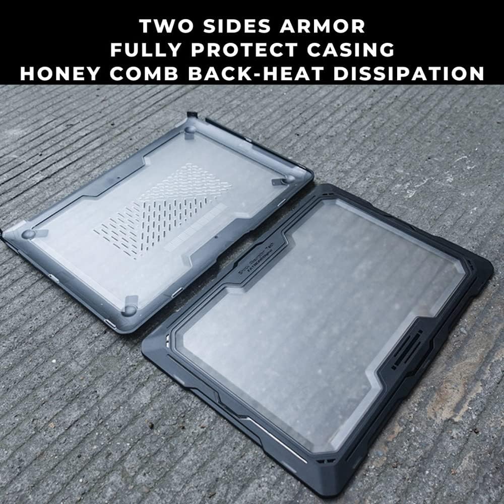 FATBEAR Tactical Military Grade Shockproof Armor Skin Case Cover for MacBook Air 13" 13.3" 13.6" / Pro 13" 13.3" 2021 2022 M2/M1 (Pro 13.3in 2020(M1))
