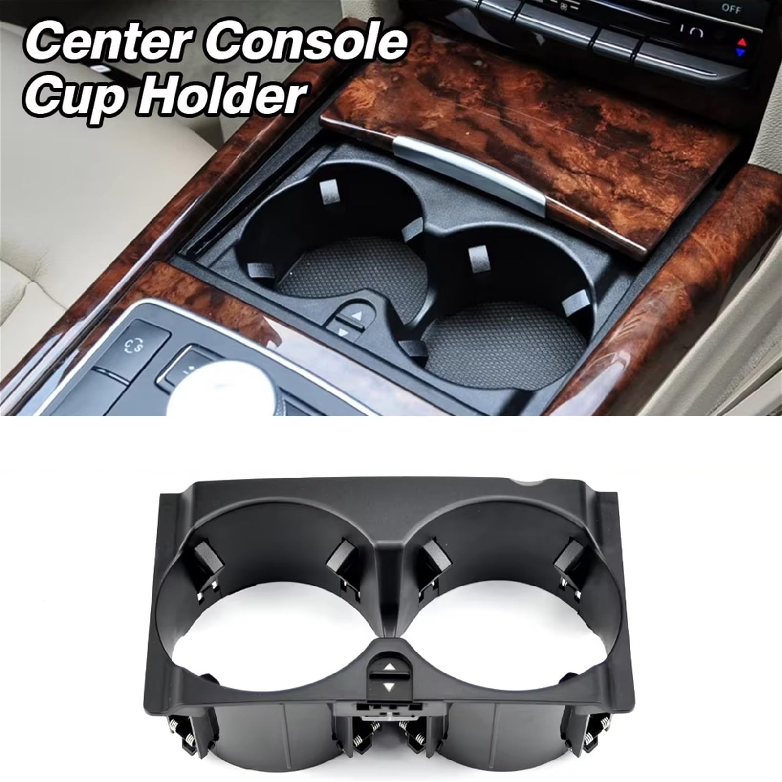 Consolle Portabevande Compatibile Con Benz Per Classe E W212 E260 2009 2010 2011 2012 2013 2014 2015 2016 Car Center Console Portabicchieri Interno A2126800110(Model A Black)