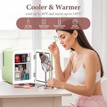 Amazon.com: Xbeauty Retro Mini Fridge, Compact Refrigerator with