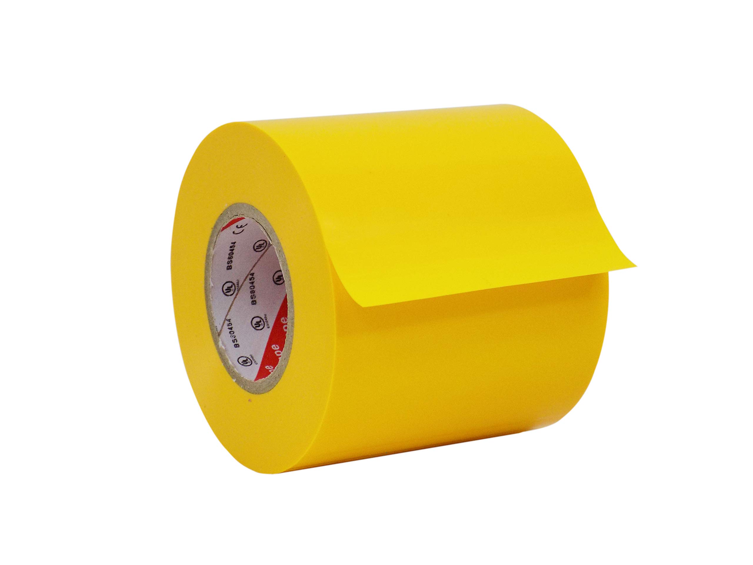 MAT Professional Grade Wide Electrical Tape Yellow - 3 inch x 66 ft. UL/CSA listed core (Pack of 2) - Waterproof, Flame Retardant, & Strong Rubber Based Adhesive for Use At No More Than 600V & 176F