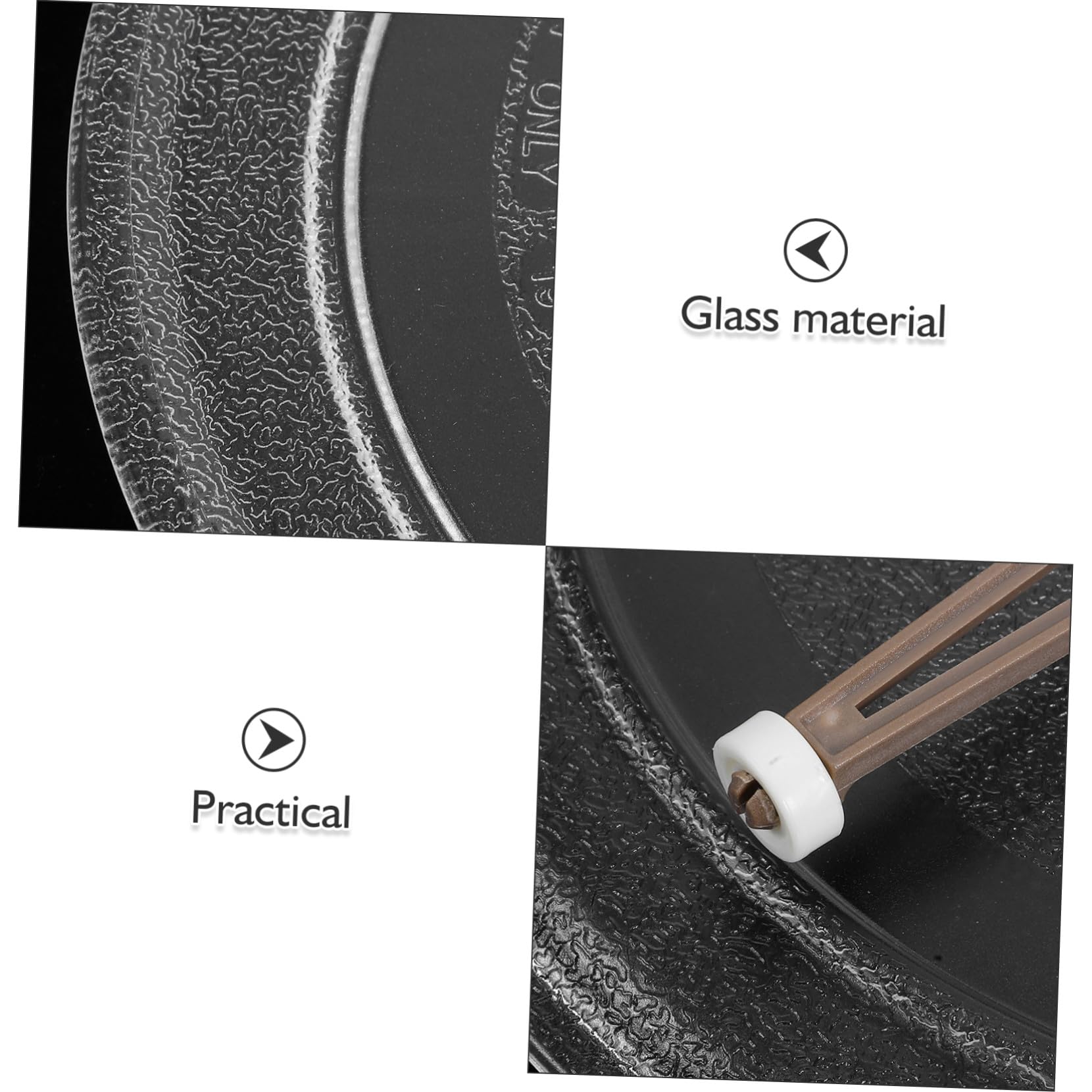 WOONEKY Microwave Glass Turntable Replacement Plate Support Tray Fit Rotating Glass Tray For Even Heating And Easy Cleaning