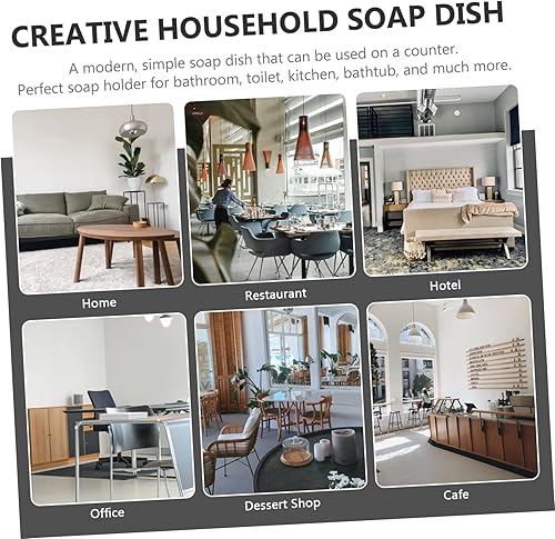 Miniatura 3 de Jabonera de silicona y soporte de esponja para fregadero de cocina y ducha, bandeja de jabón autodrenante para una fácil limpieza y organización,