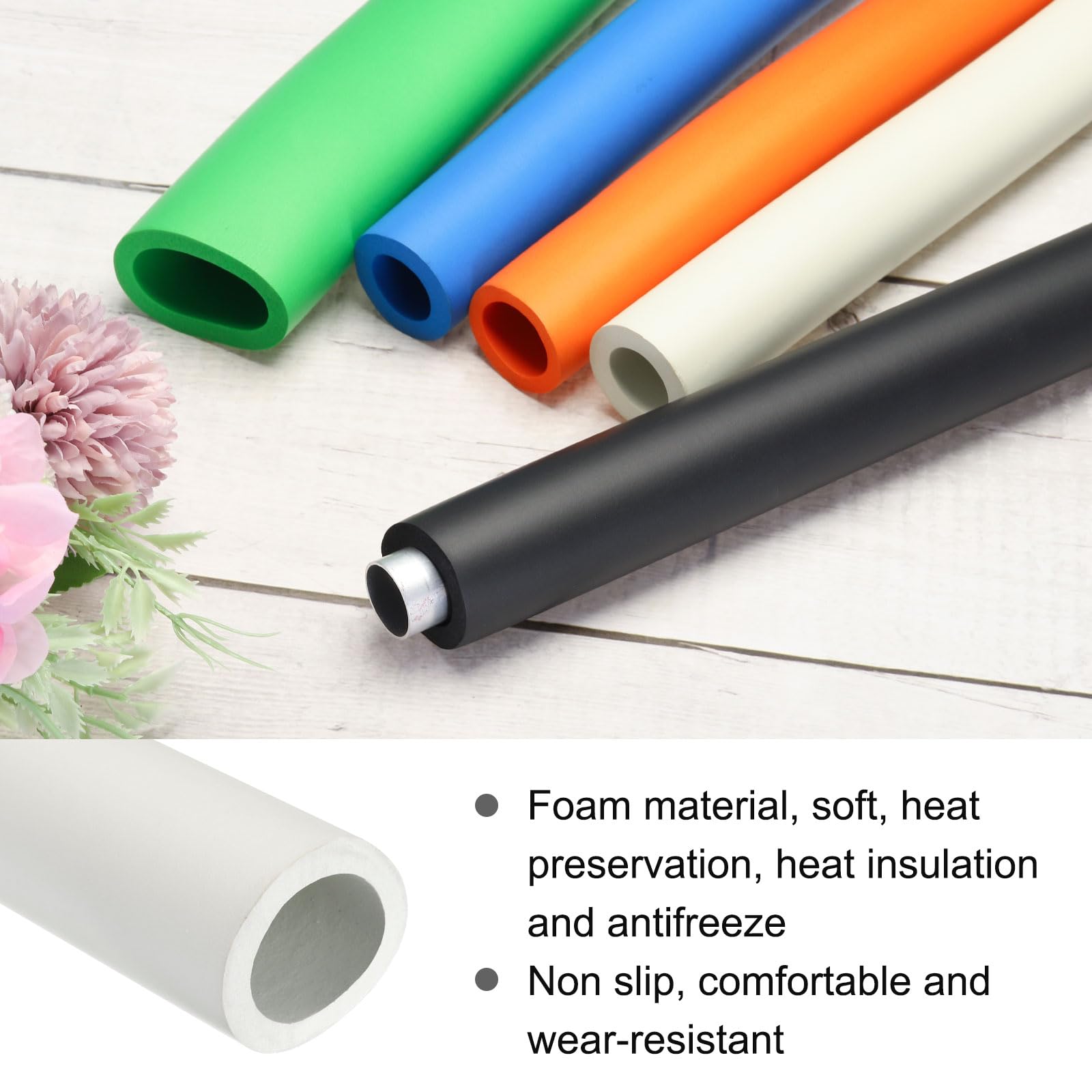 Rebower 25mm ID Pipe Insulation Tubing 5mm Thick Heat Preservation Foam Tube - Image 3