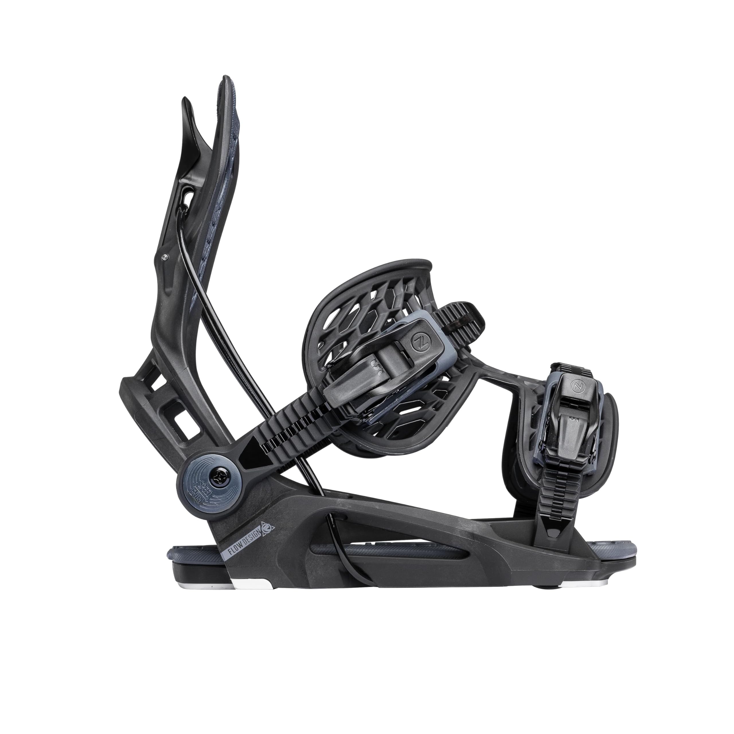 Nidecker Flow Fenix Snowboard Bindungen – Mid-Flex All-Mountain Bindung mit Asym UniBack & Eva Base