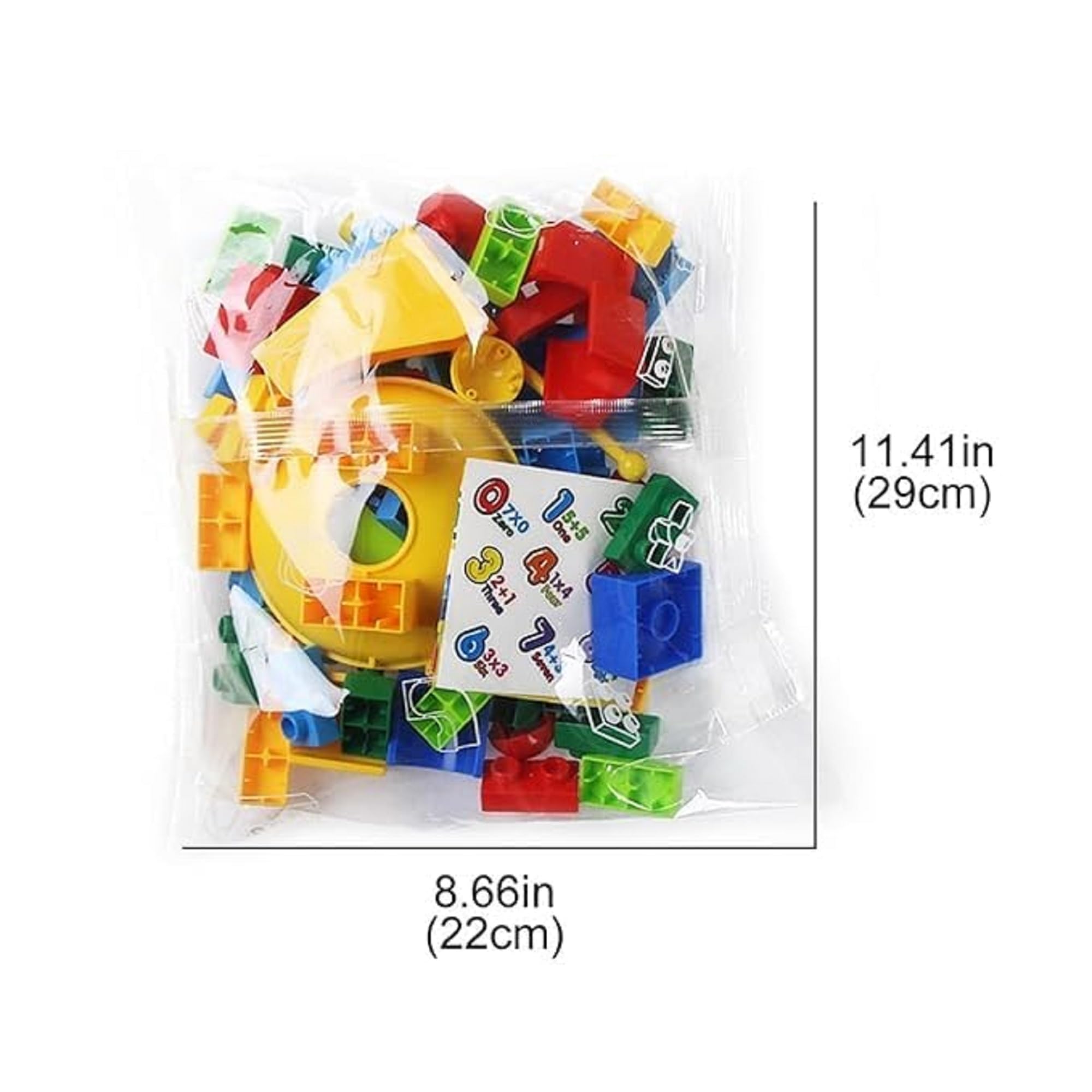 66PCS Marble Run Building Blocks Toy Set with Slide Tracks and Rotating Funnel for Children