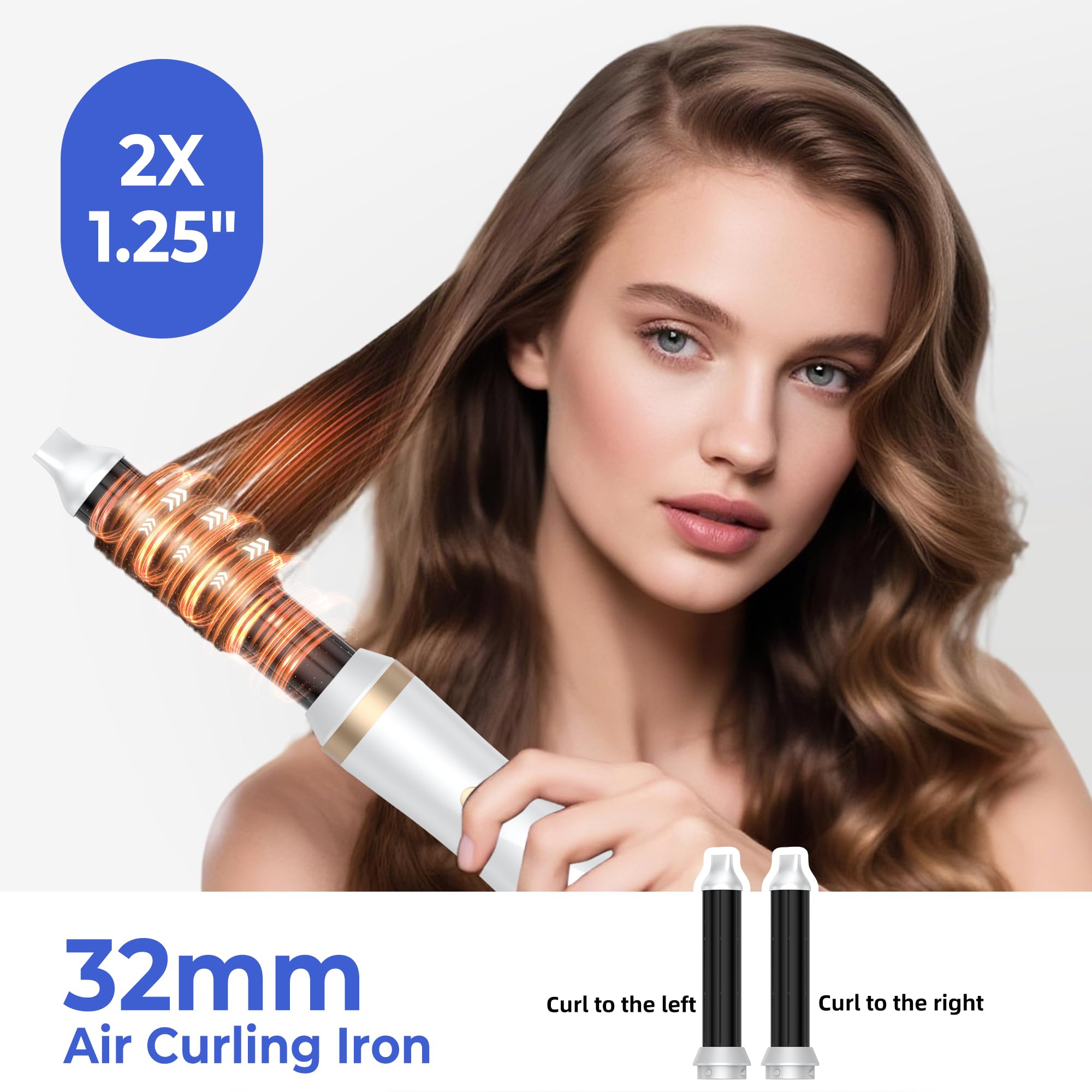 UMIGA Hairstyler 5 in 1 1000W Airstyler Lockenstab Haarglätter Bürste 3 Temperaturen