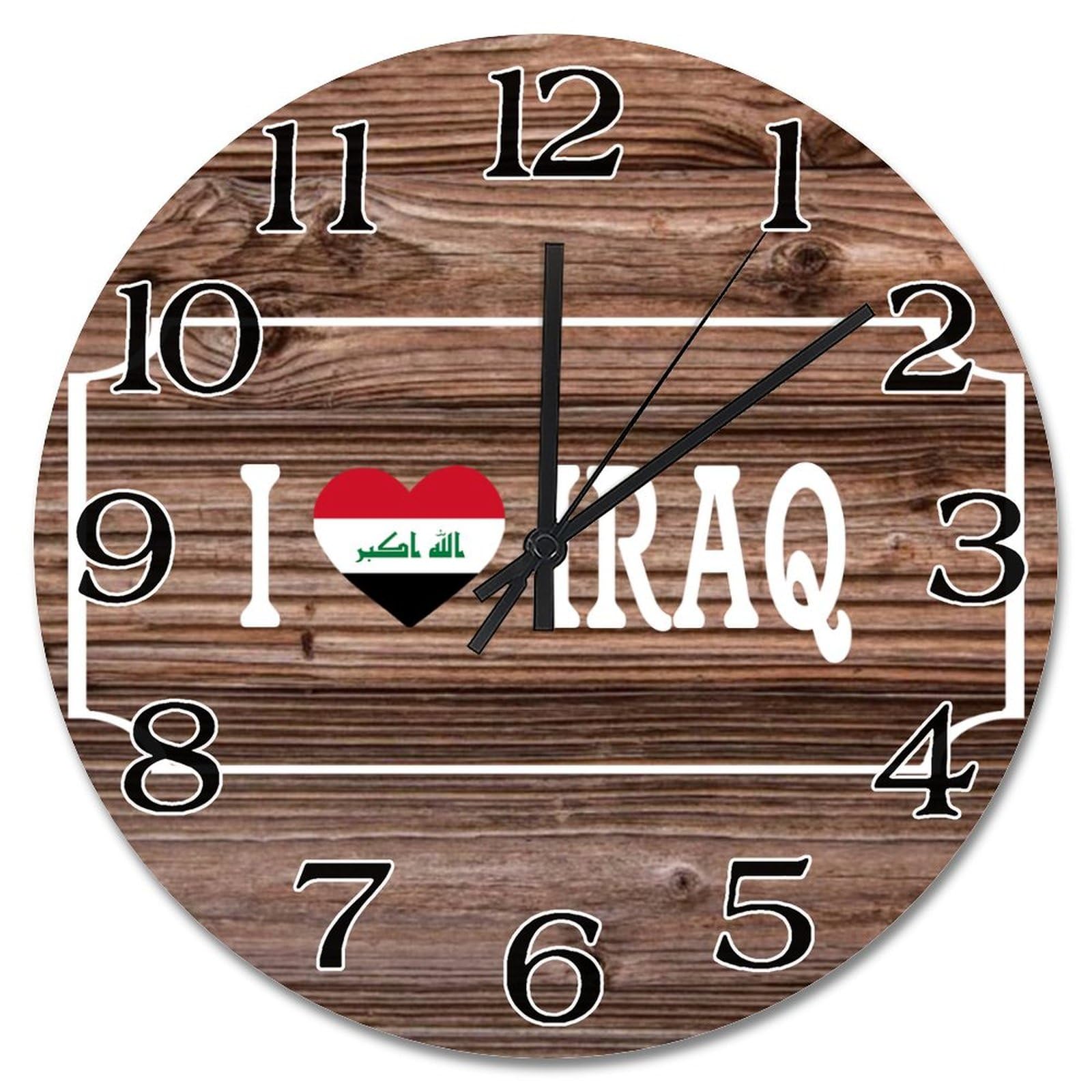 Horloge silencieuse Irak sans tic-tac 30cm pour un sommeil paisible