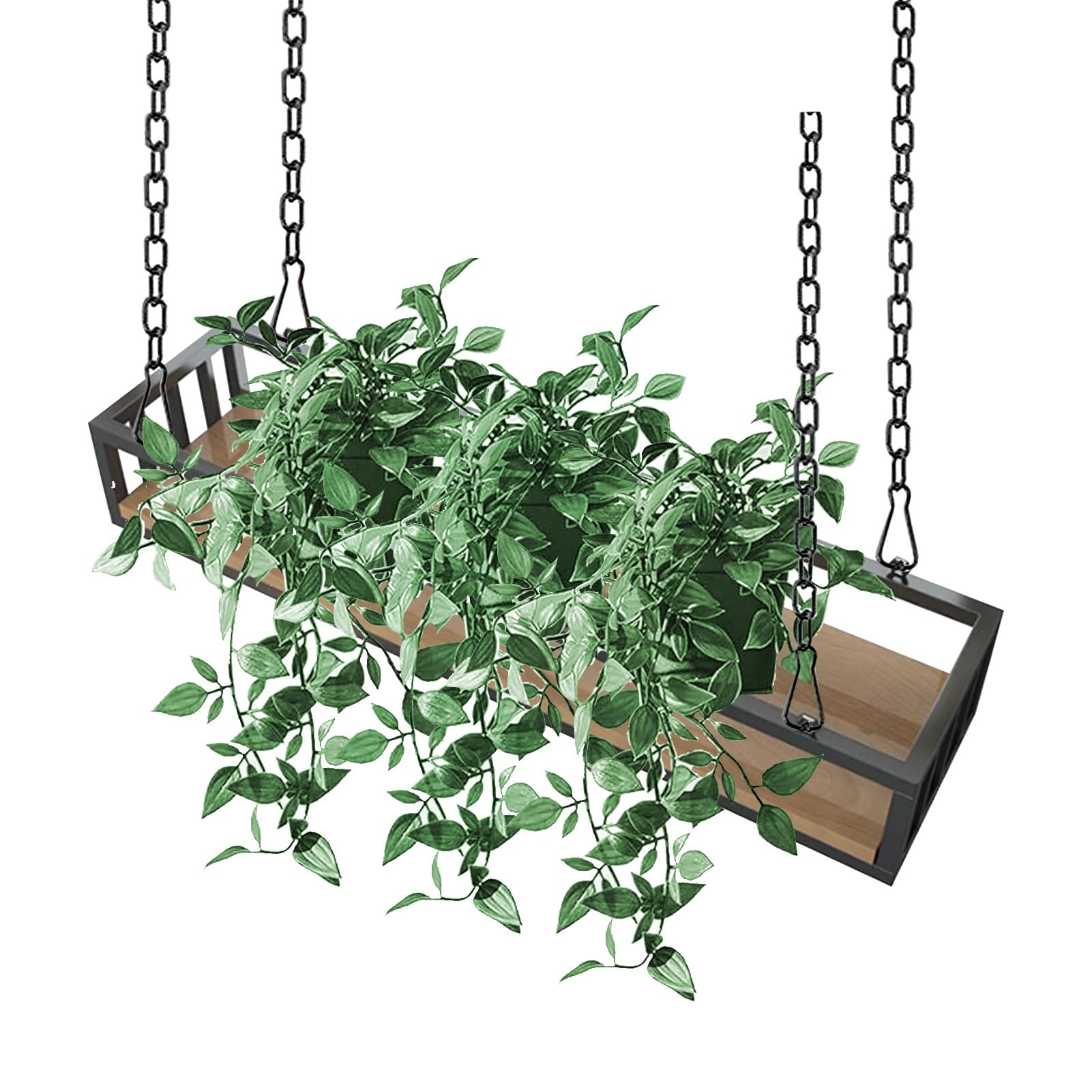 Étagère de plafond suspendue réglable en hauteur pour pots de fleurs et décoration