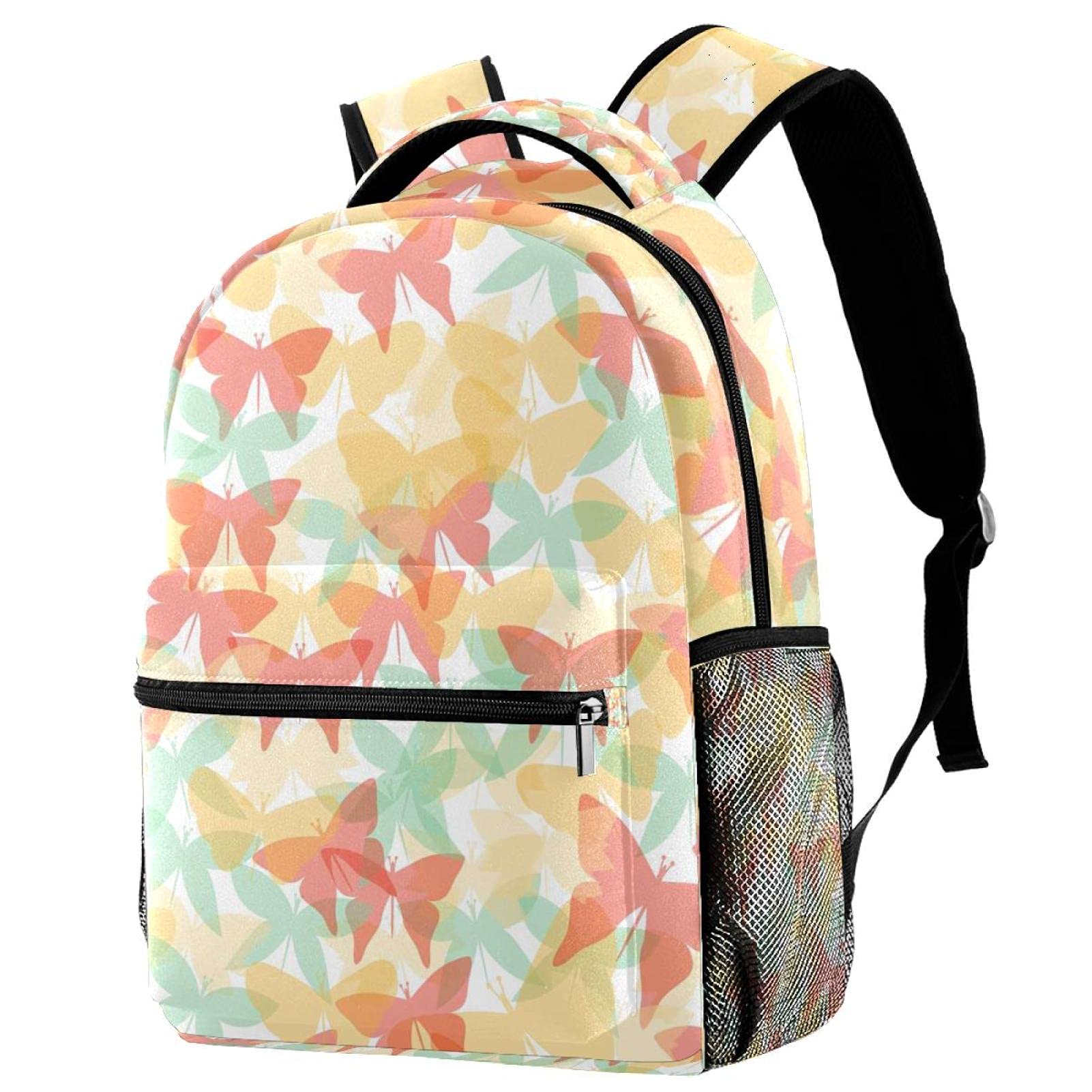 Mochila escolar ligera con estampado acuarela para portátil 7