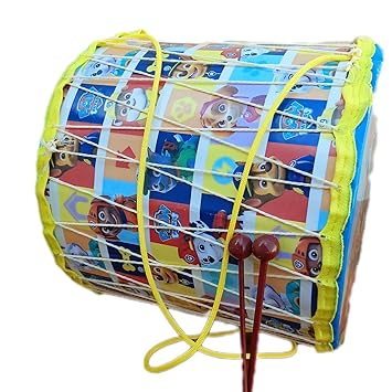 SATGURUTOYS BY MOTILAL PRAJAPATI Big Dholak for Kids, Multicolor, Musical Instrument, Dholak, Kids Musical Instrument