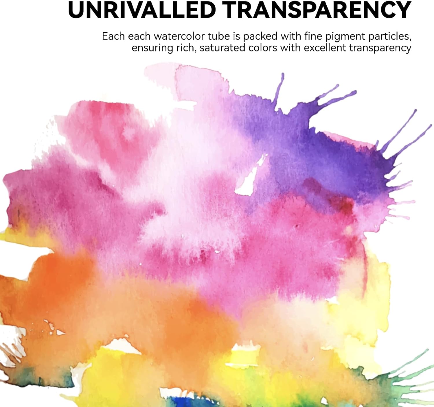 SUPER VISION Watercolor Paint Set Master Artist Grade, 24 Colors x 8ml Watercolor Paint Tubes, Professional Watercolors Made from Mineral Pigments and Gum Arabic