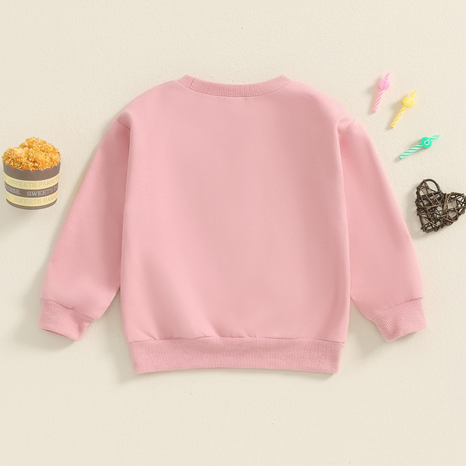 Tenues d'anniversaire pour bébés filles, garçons, t-shirt à manches longues, col rond, lettre brodée, coupe ample, vêtements pour tout-petits, cadeau d'anniversaire pour filles