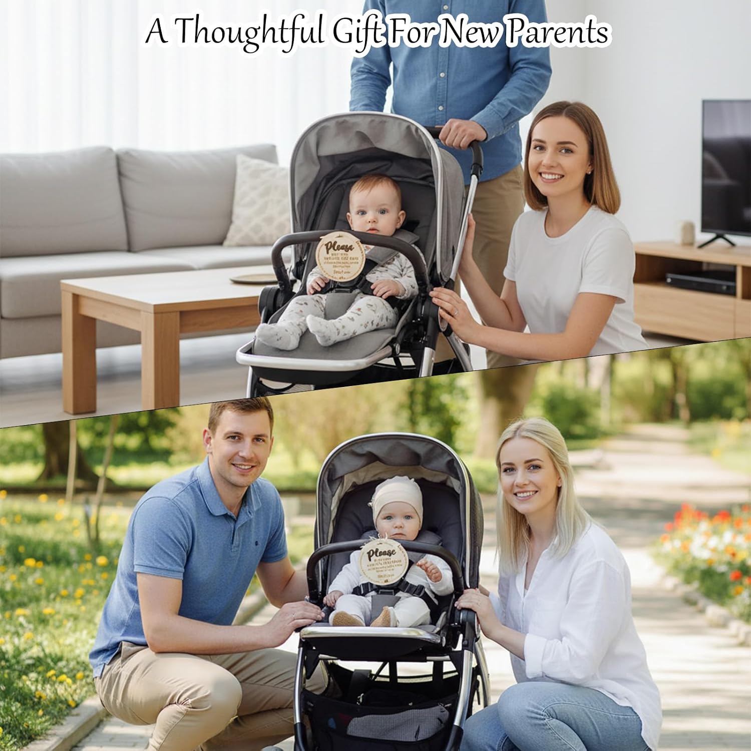 Please Do Not Touch or Kiss Baby Sign, Dont Touch Baby Sign for Car Seat, Do Not Touch Sign, for Car Seats, Strollers, and Cribs (3D Fonts)