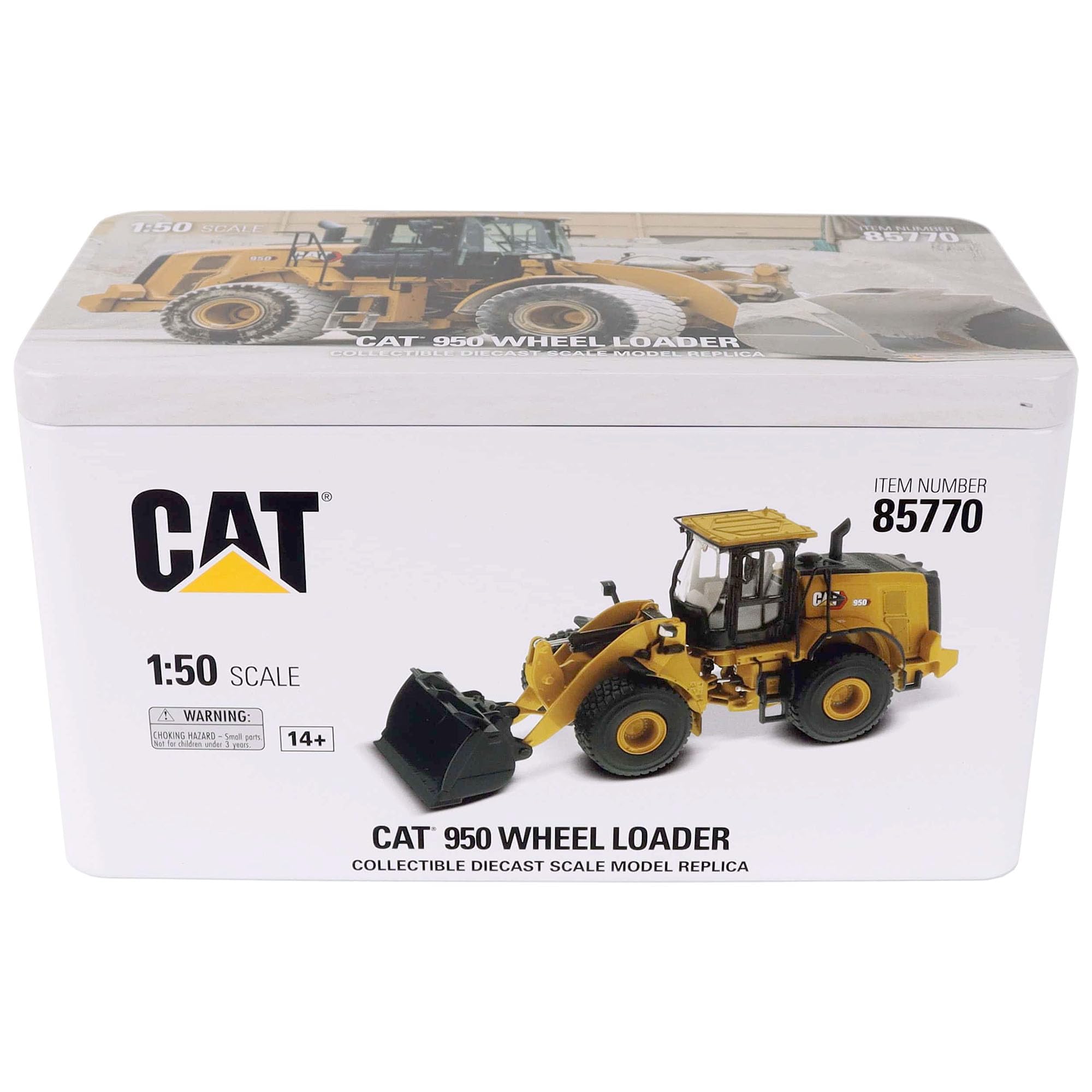 Diecast Masters 1:50 Scale Model Cat 950 Wheel Loader, 85770 | In Blechdose, detailgetreuer CAT Radlader, ab 14 Jahren, für Sammler geeignet, 85770