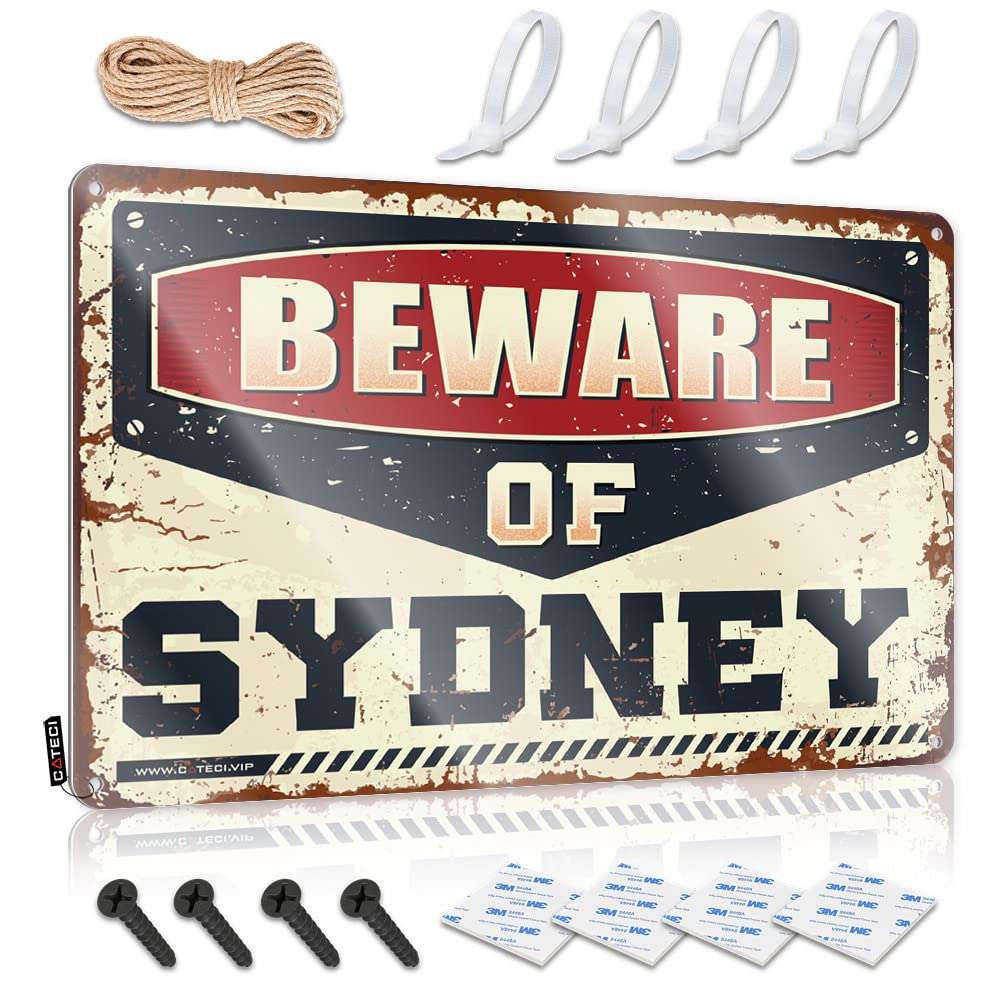 STWNVOITV Bro Cave Sign Beware Of Sydney Tin Sign Funny Bedroom Decor Bedroom Door Sign(30X40CM)