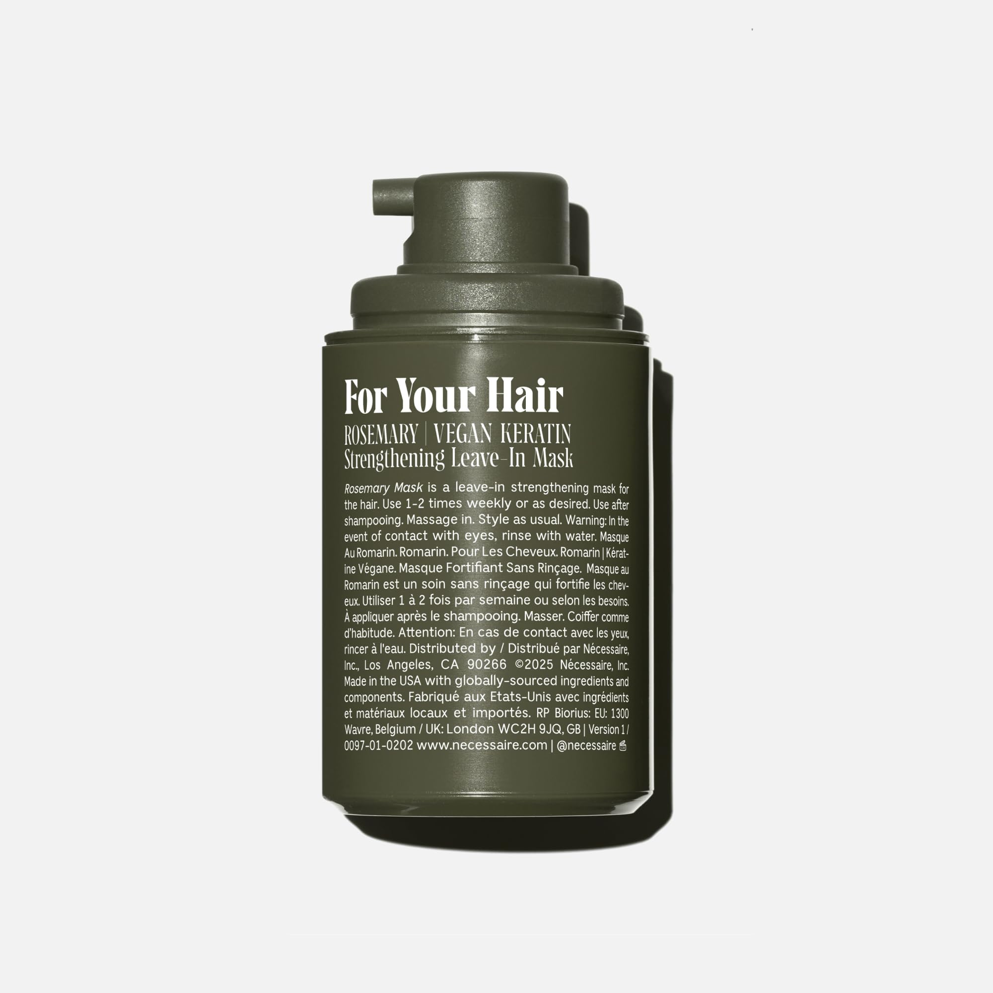 Nécessaire Rosemary Leave-In Mask, Keratin Hair Treatment, 60 ml / 2 oz