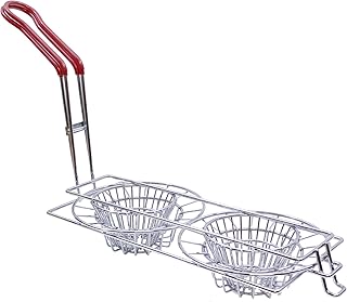 TableCraft TB24039 Double Taco Cups Fry Basket, 8”, Hand wash only, Stainless Steel
