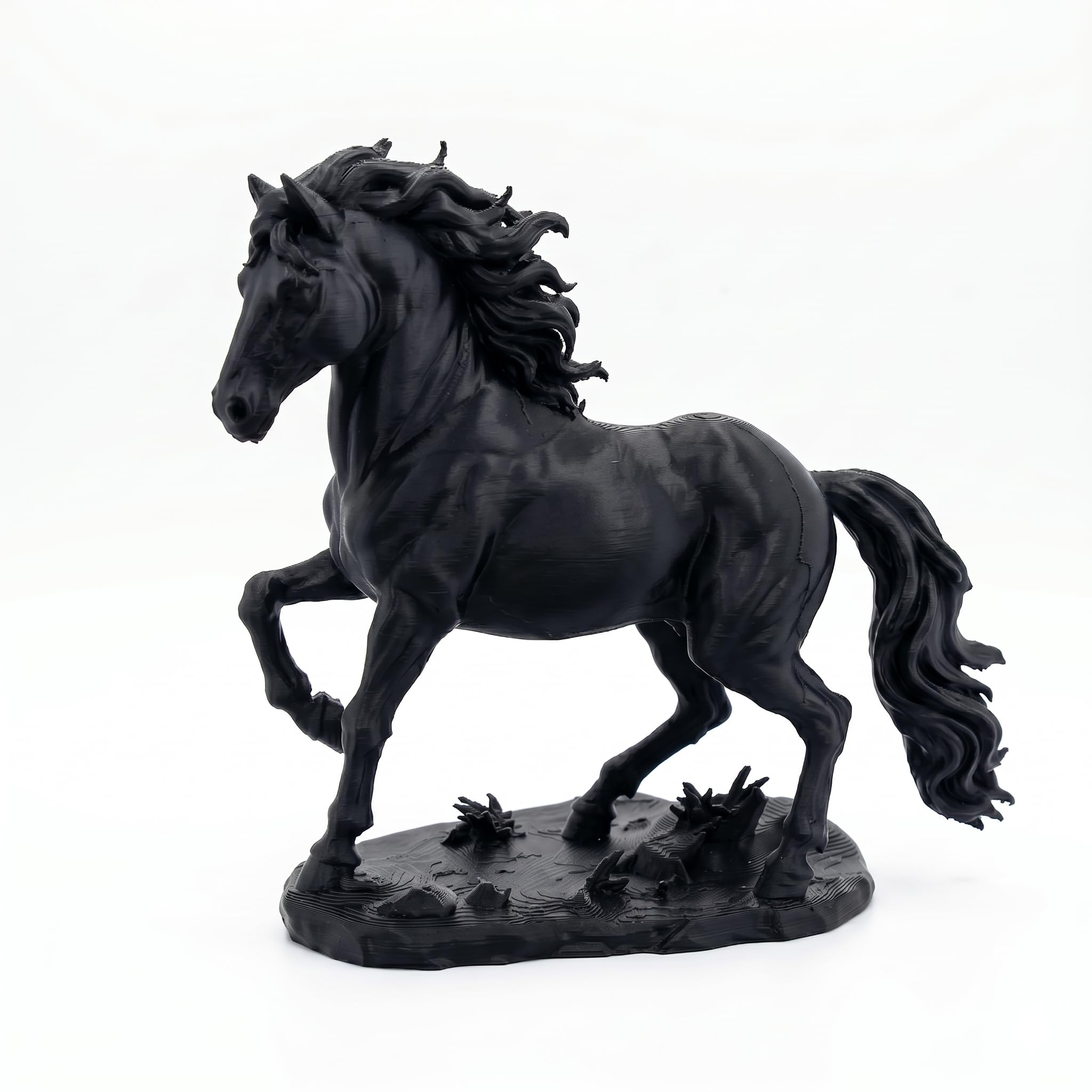 Horse Showpiece Vastu, Fengshui Figurine | Home Decor Items | Decorations and Gifting | Running Horse Statue for Money & Wealth - Plastic, Black, 3.93 Inch, 10 cm-image-44