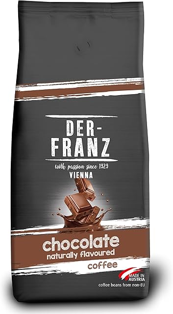 Der-Franz - Coffee, Blend of Arabica&Robusta, Roasted, Whole Bean, Flavoured with Natural Chocolate UTZ, 1000 g