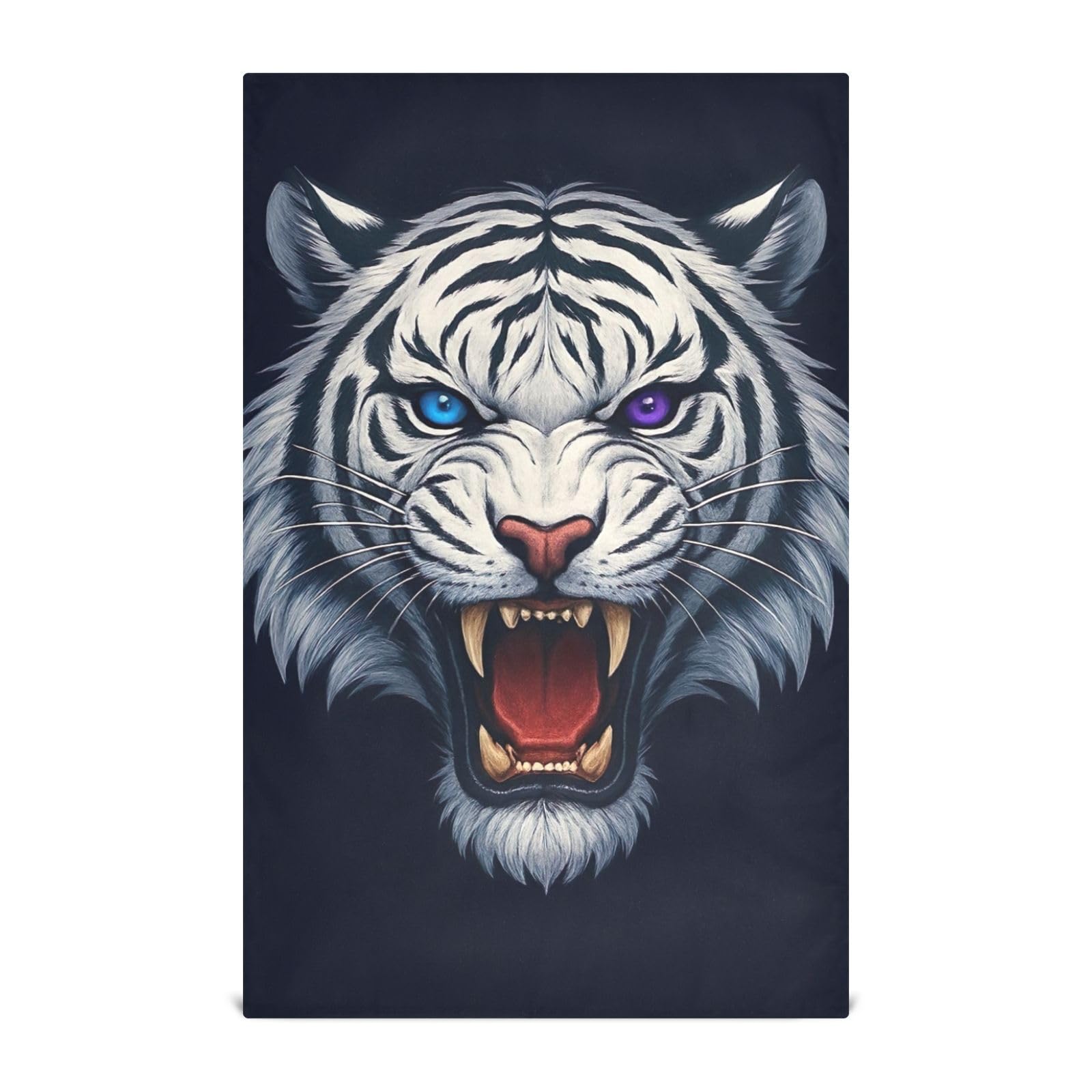 Torchons de cuisine tigre ODAWA lot de 6 essuie-mains noirs en polyester