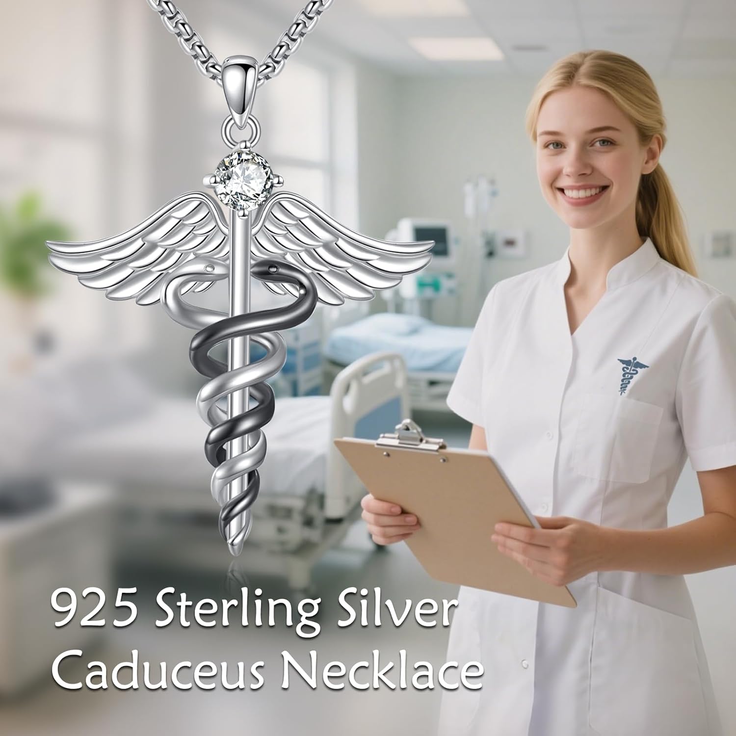 Compass/Crown of Thorns/Mountain/Celtic/Caduceus/Necklace S925 Sterling Silver Necklaces Pendant Jewelry Necklace Gifts For Her Gifts For Women Men Male Female - Image 5