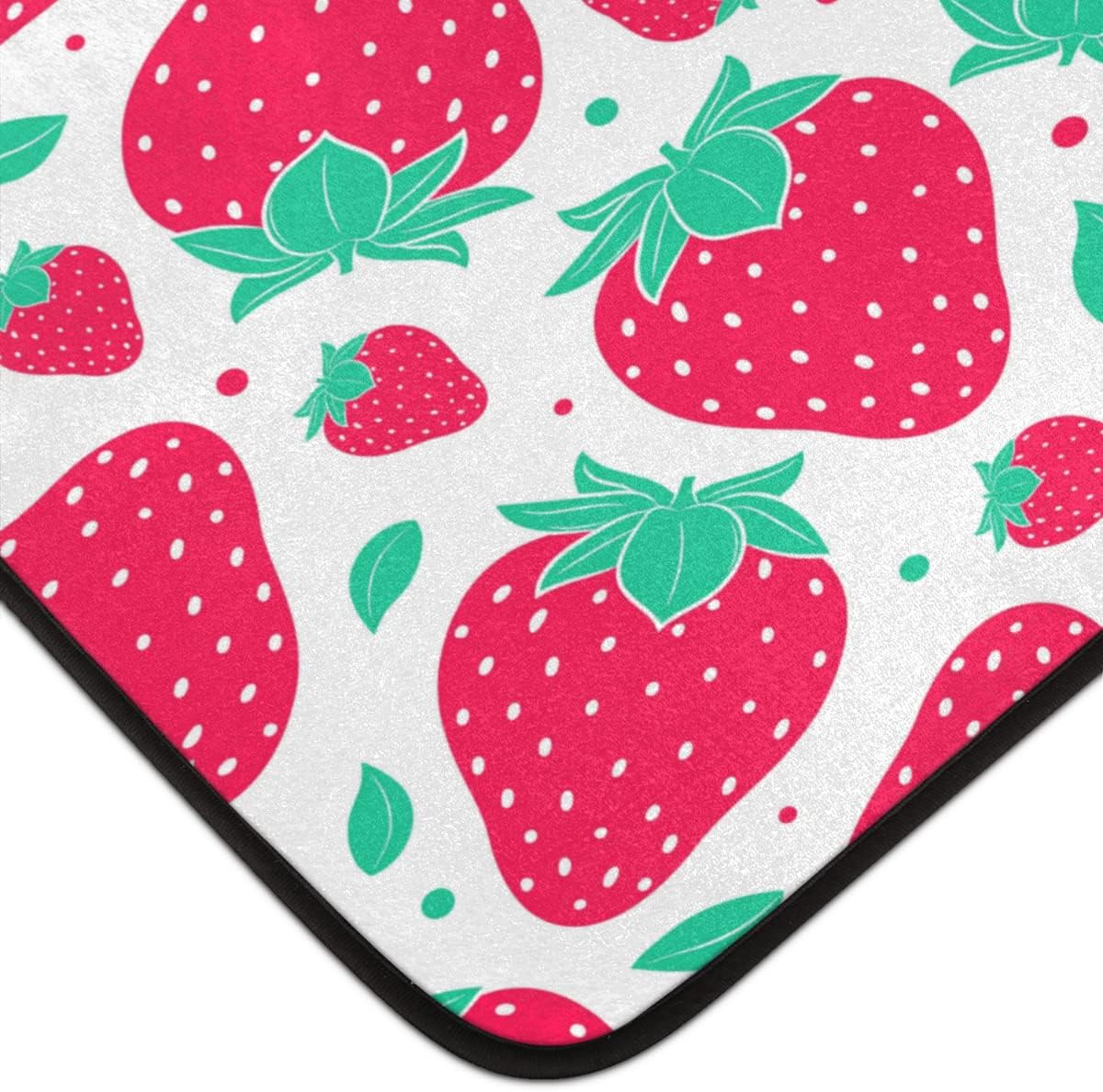 4' x 6' Cartoon Cute Simple Strawberry Super Soft Area Rug for Kids Baby Nursery, Nursery Children Kids Girls Room Home Decorative, Fuzzy Rugs for Nursery