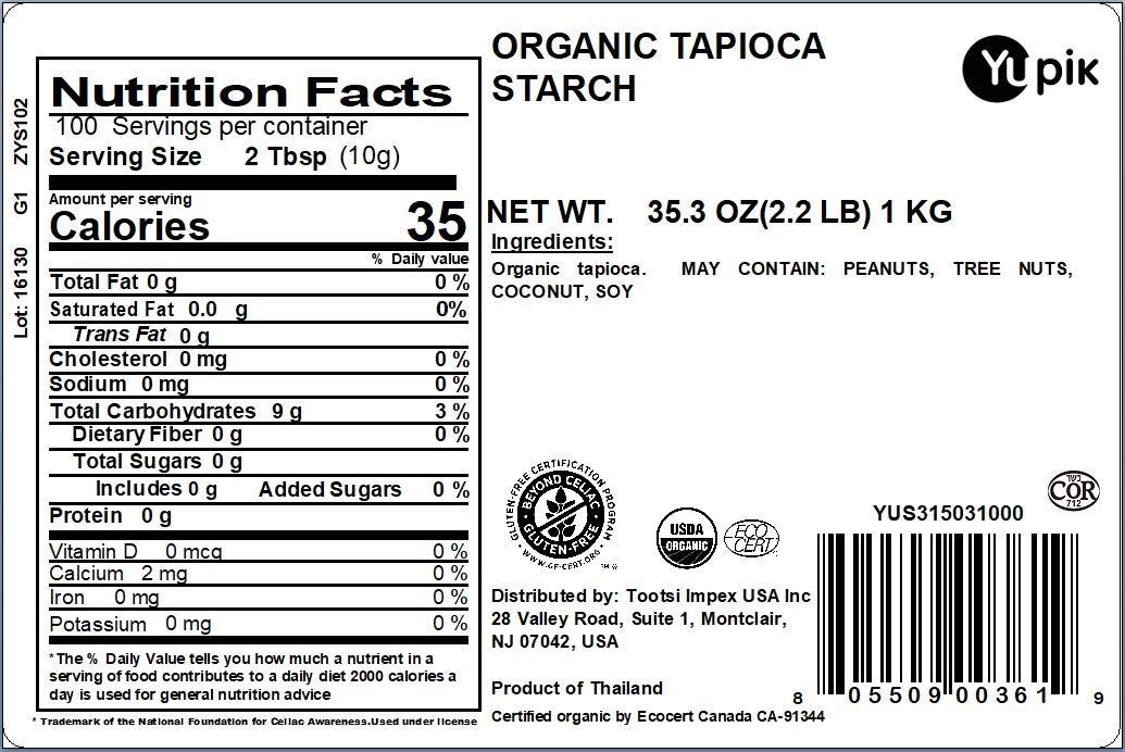 Yupik Organic Tapioca Starch, 2.2 lb, Non-GMO, Vegan, Gluten-Free