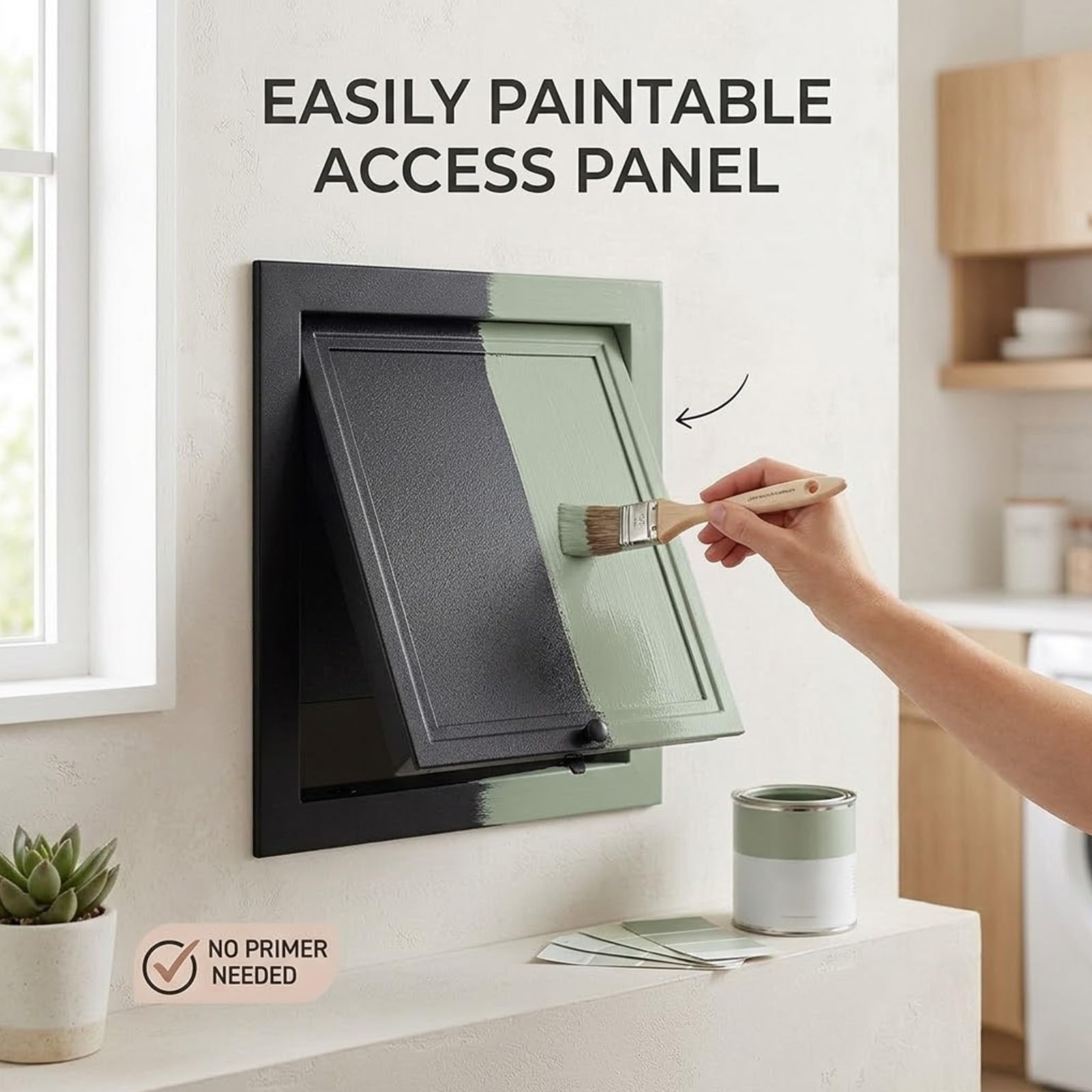 Sportello Ispezione Pannello di Accesso in AcciaioAlluminio，Porta di Accesso al Soffitto del Sottotetto，Coperchio per Fori Nel Muro Che Nasconde per Sistemi di Condotti Idraulici(Bianca,300x550 mm)