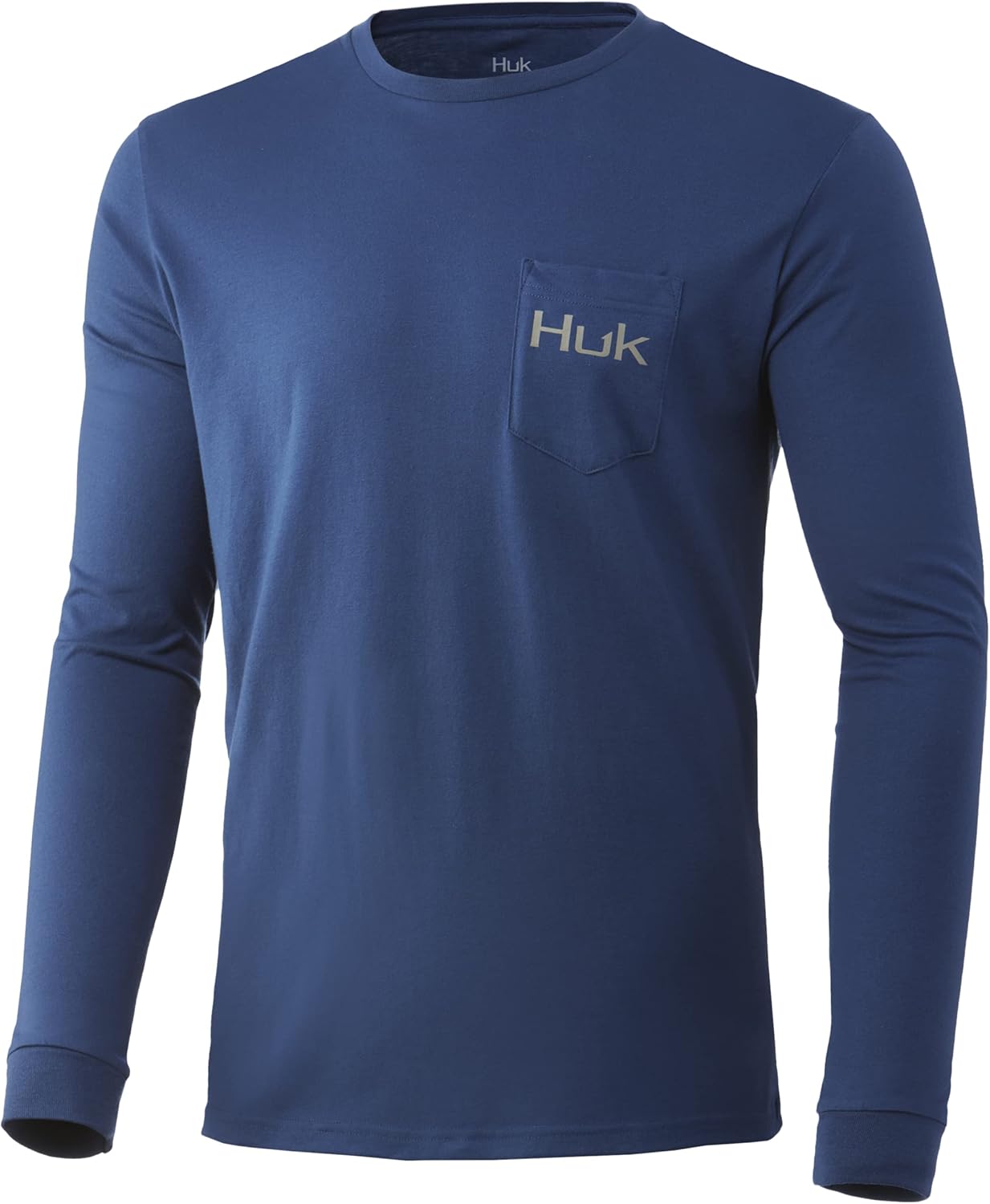 HUK Unisex-Adult Long Sleeve Pocket Tee | Long Sleeved Fishing T-Shirt