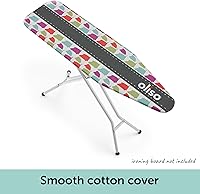 Vista 7 de oliso Funda para tabla de planchar – 100% algodón con almohadilla de fieltro profesional, se adapta a tablas estándar de 54 x 15 pulgadas – Ajuste