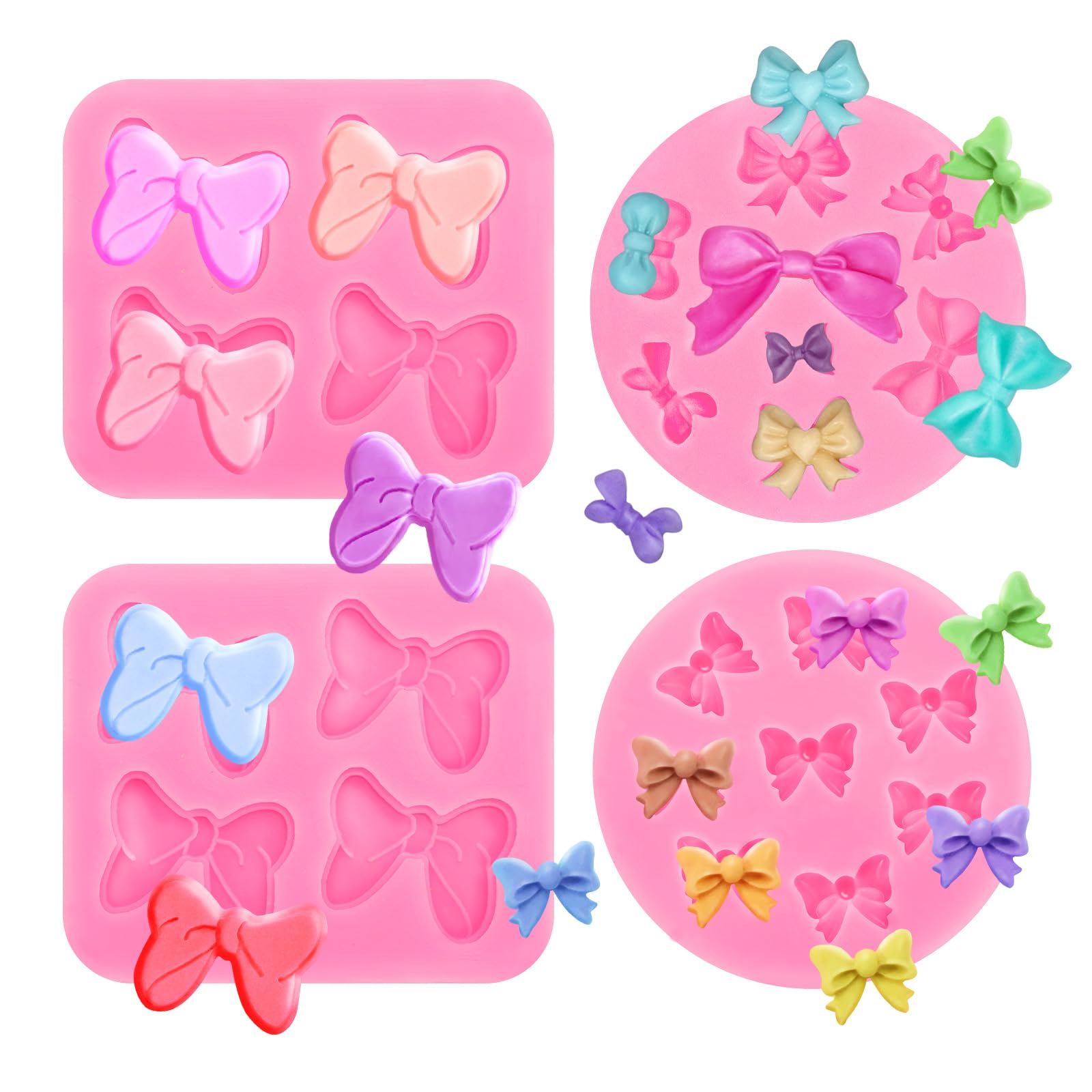 Bow Silicone Molds - 3 Pack for Cake Decorating -10 Bow Silicone Molds - 3 Pack for Cake Decorating -10