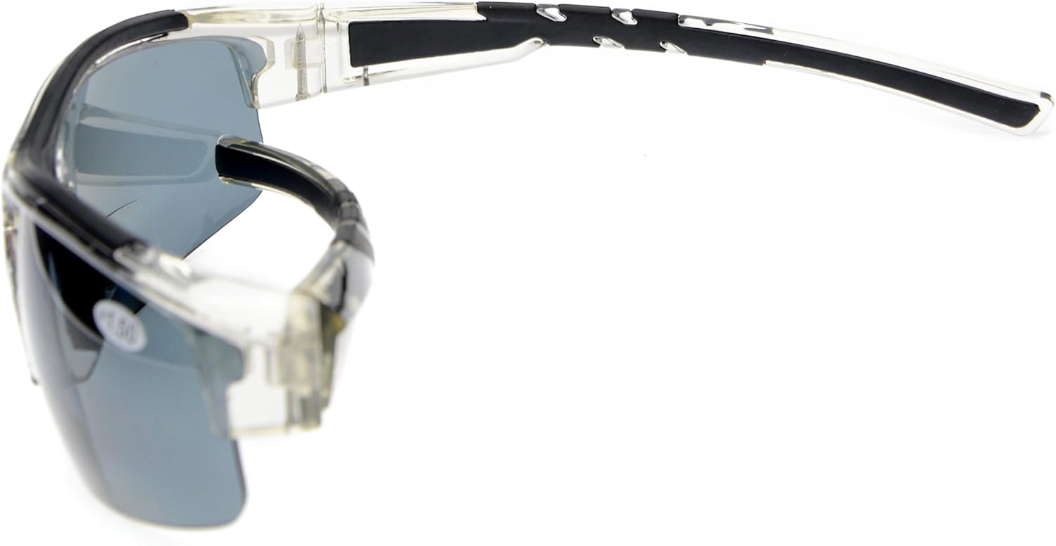Eyekepper TR90 Unbreakable Sports Bifocal Half Rimless Sunglasses Baseball Running Fishing Driving Golf Softball Hiking