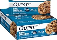 Vista 17 de Barras de proteínas Quest Nutrition Pastel de Cumpleaños, 20g de proteína, 1g de azúcar, 4g de carbohidratos netos, sin gluten, aptas para ceto, 12