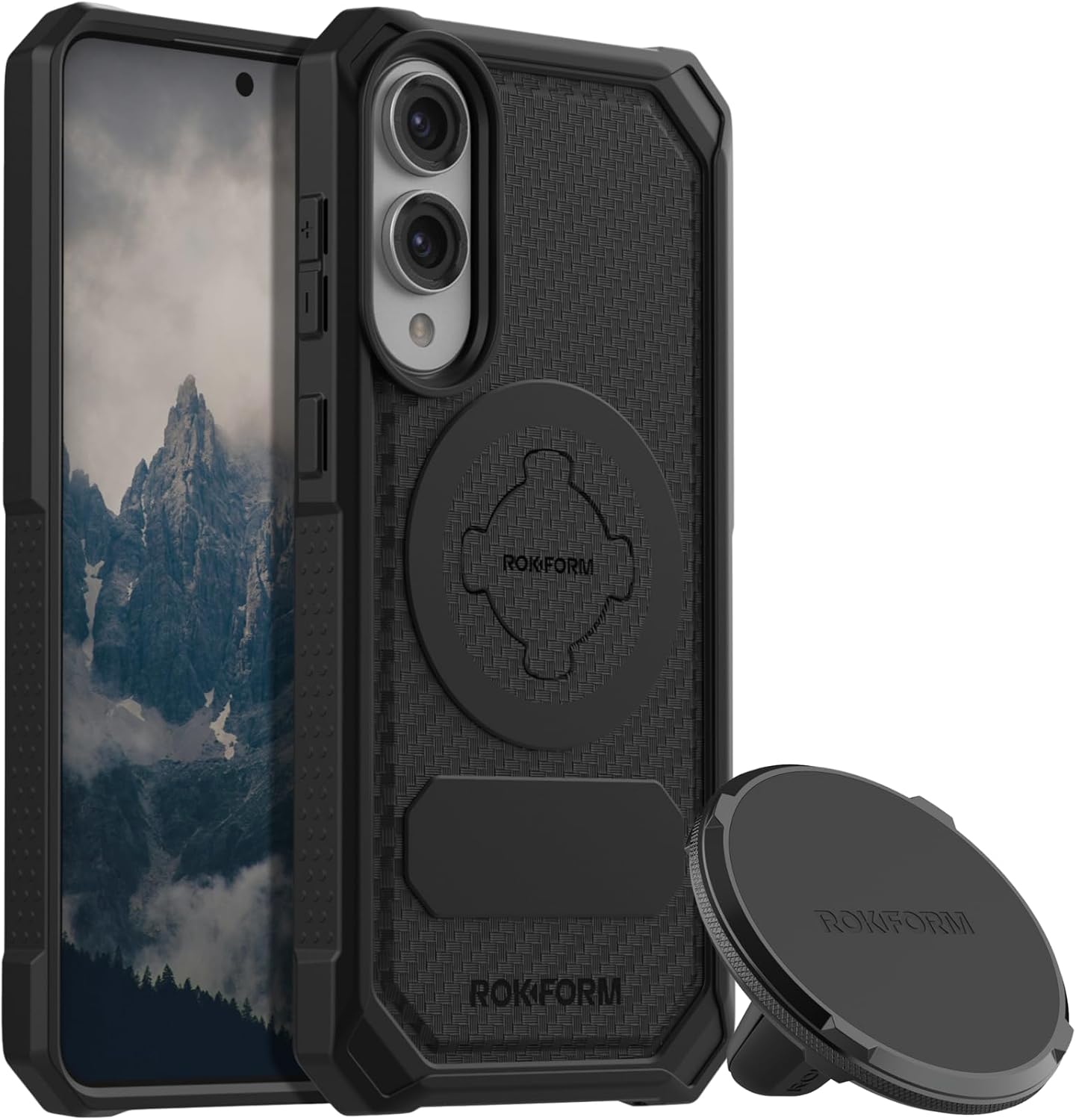 Rokform Galaxy S25 Edge Rugged Case + Dual Magnetic Vent Mount