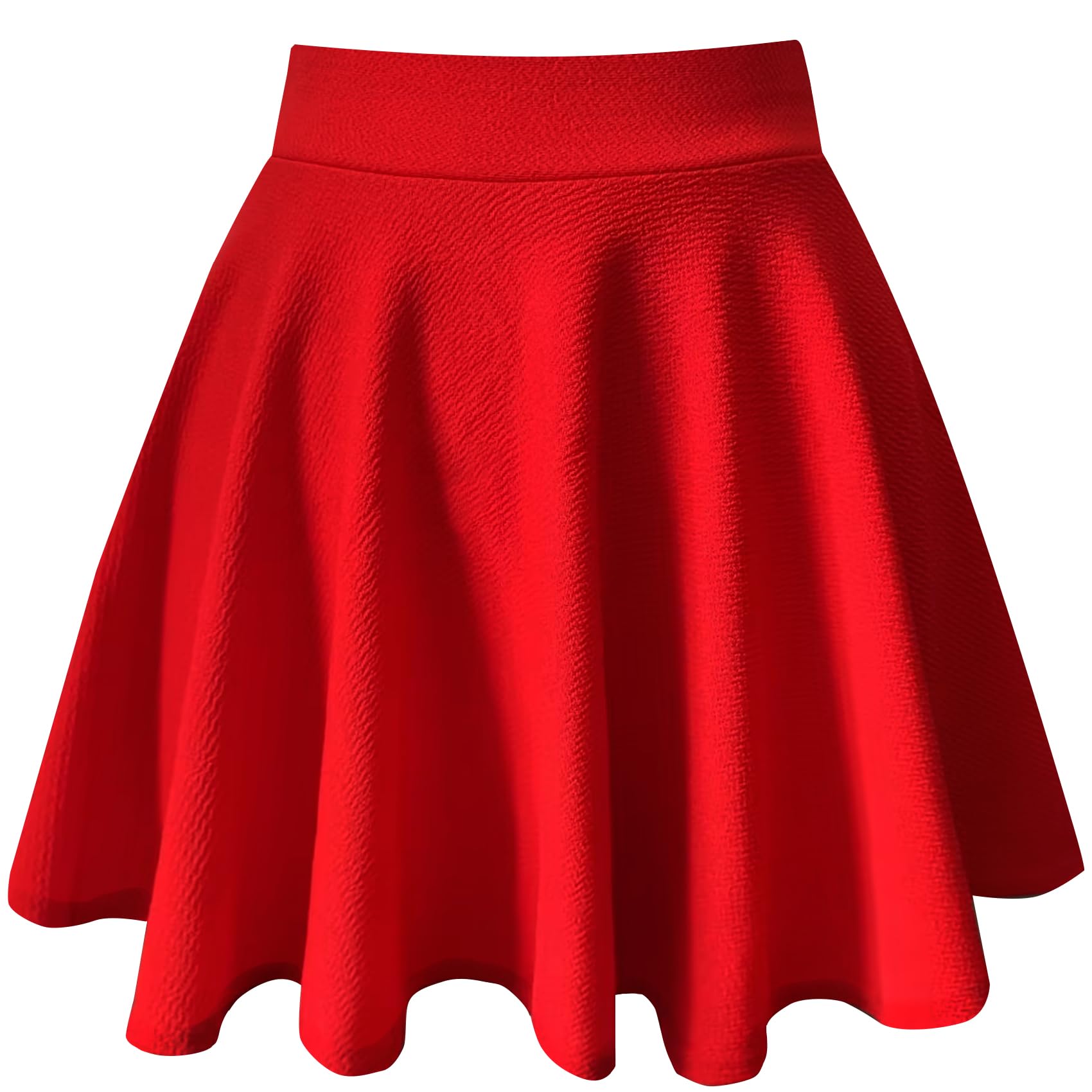 THHGPO Faldas básicas casuales para mujer, acampanadas, elásticas, acampanadas, para fiestas, con pantalones cortos