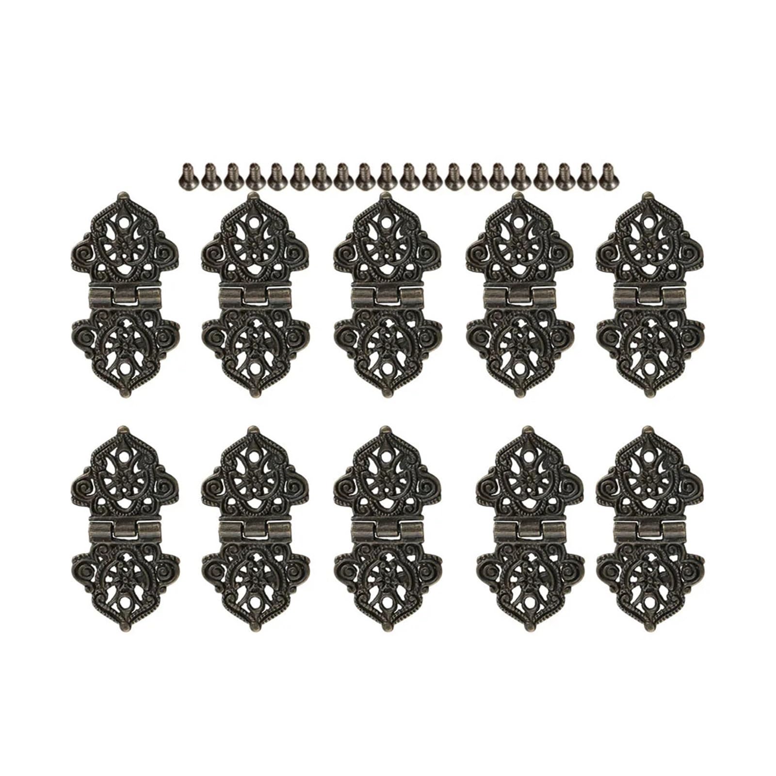 Charnières en alliage de zinc bronze pour customiser vos boîtes de rangement en bois