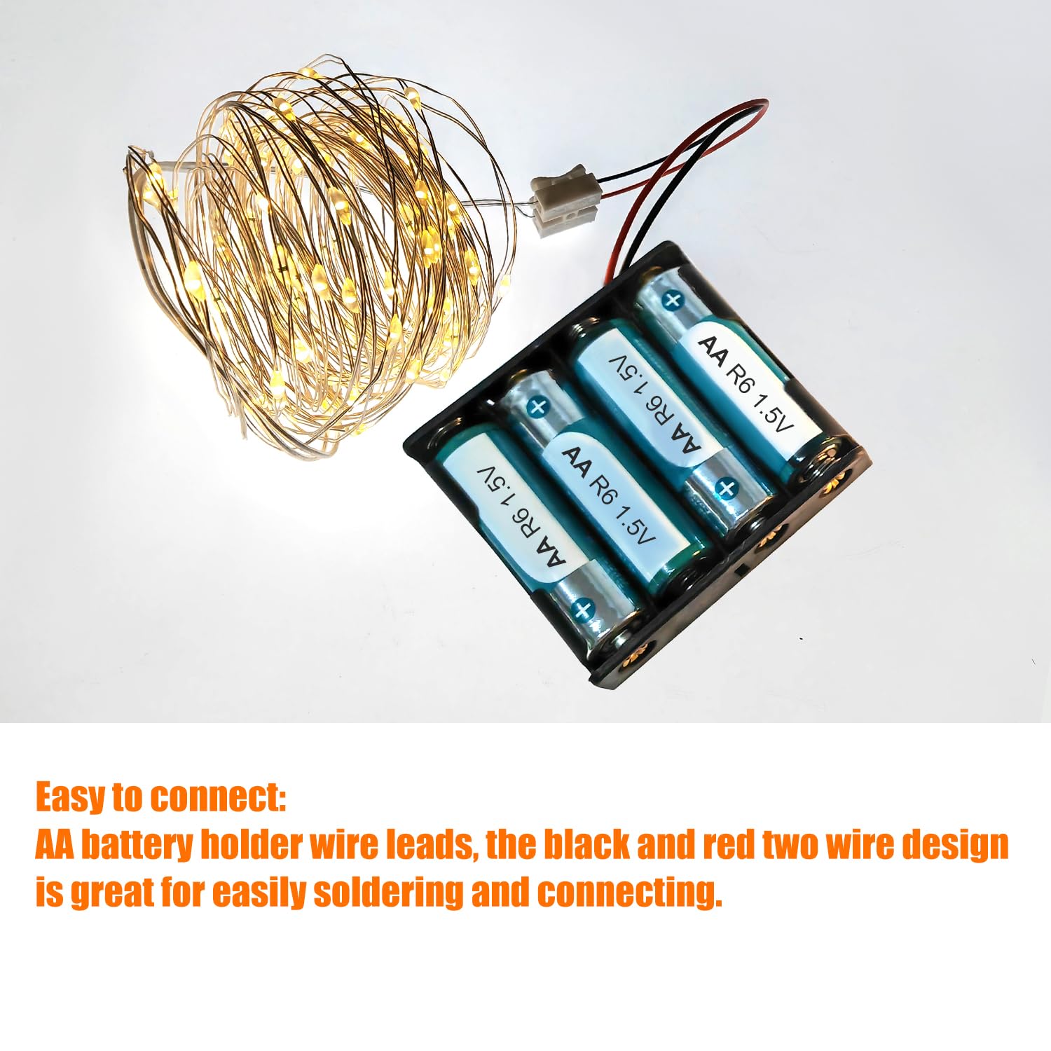 12 Supporti Portabatterie AAA Con Cavi – In Plastica ABS E Metallo, 1,5V, Con 2 Scatole Porta Batterie In Plastica, Per Arduino E Progetti LED - 4