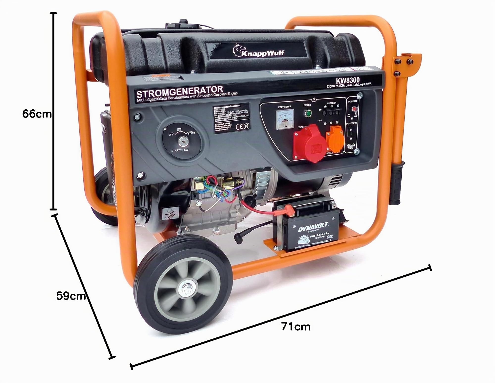 Generador de electricidad KnappWulf kw8300 de gasolina generador de electricidad trifásica 230 V + 400 V