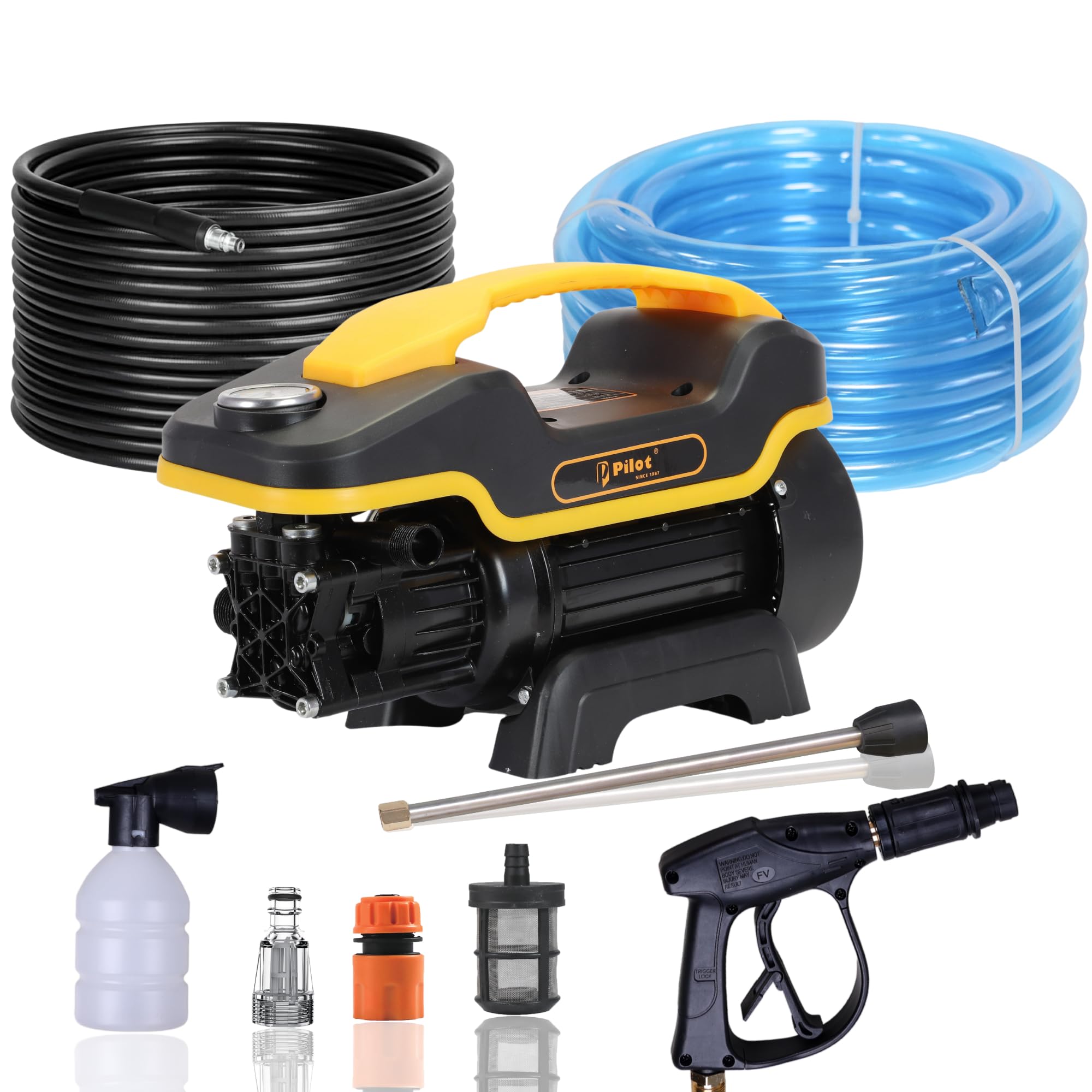 Pilot High Pressure Washer 2600W Copper Motor, 160 Bar Car & Bike Washer, Portable Power Cleaning Machine with 10L/min Flow for Home, Garden & Outdoor Use | PWC-04-image-42