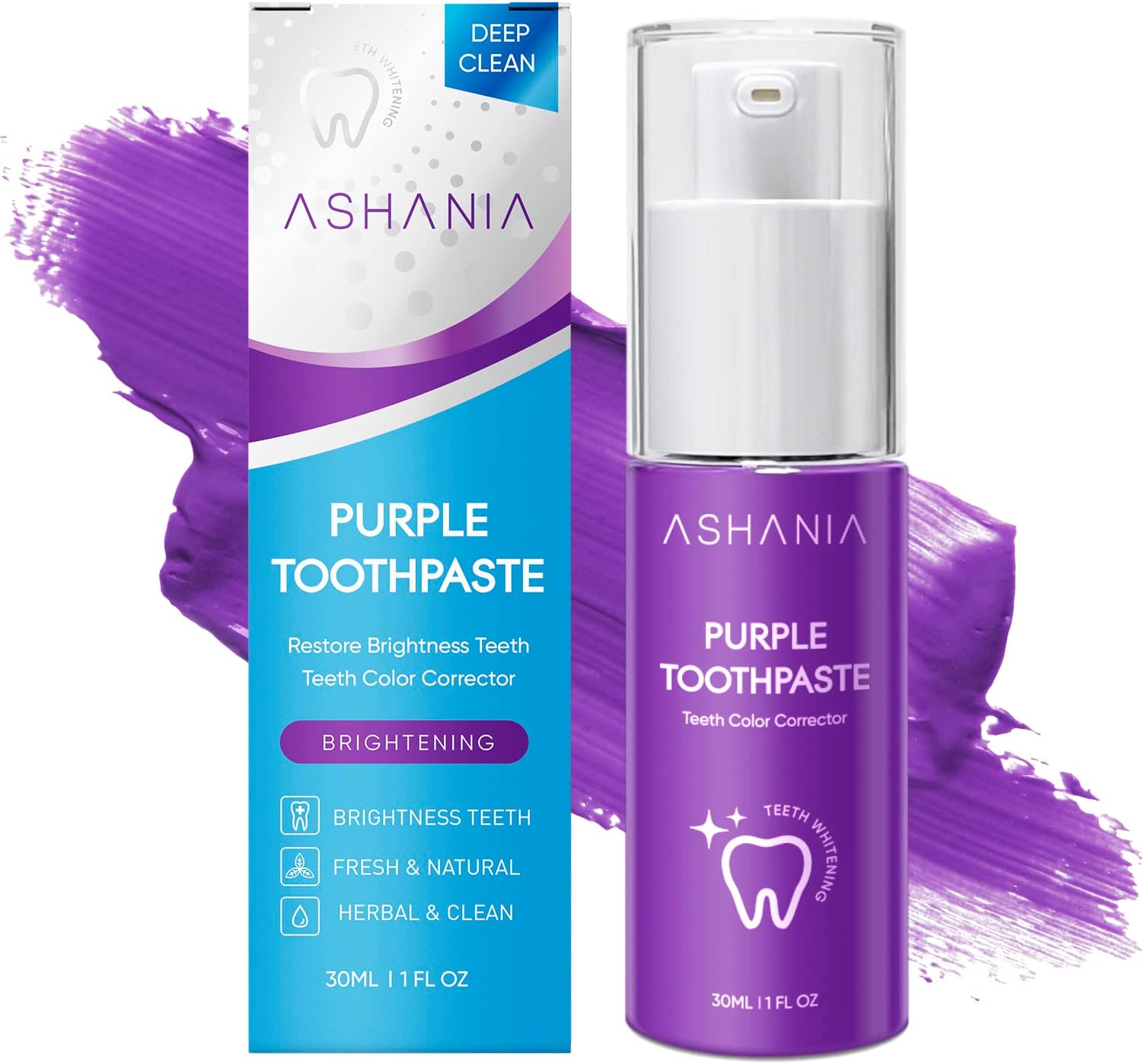 Purple Toothpaste for Teeth Whitening, Purple Toothpaste, Color Corrector Toothpaste, Teeth