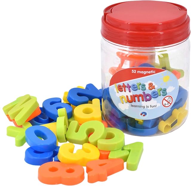 KandyToys 52 Piece Magnetic Numbers & Letters - Perfect for Educational Toys Fridge Magnets Spelling and Maths