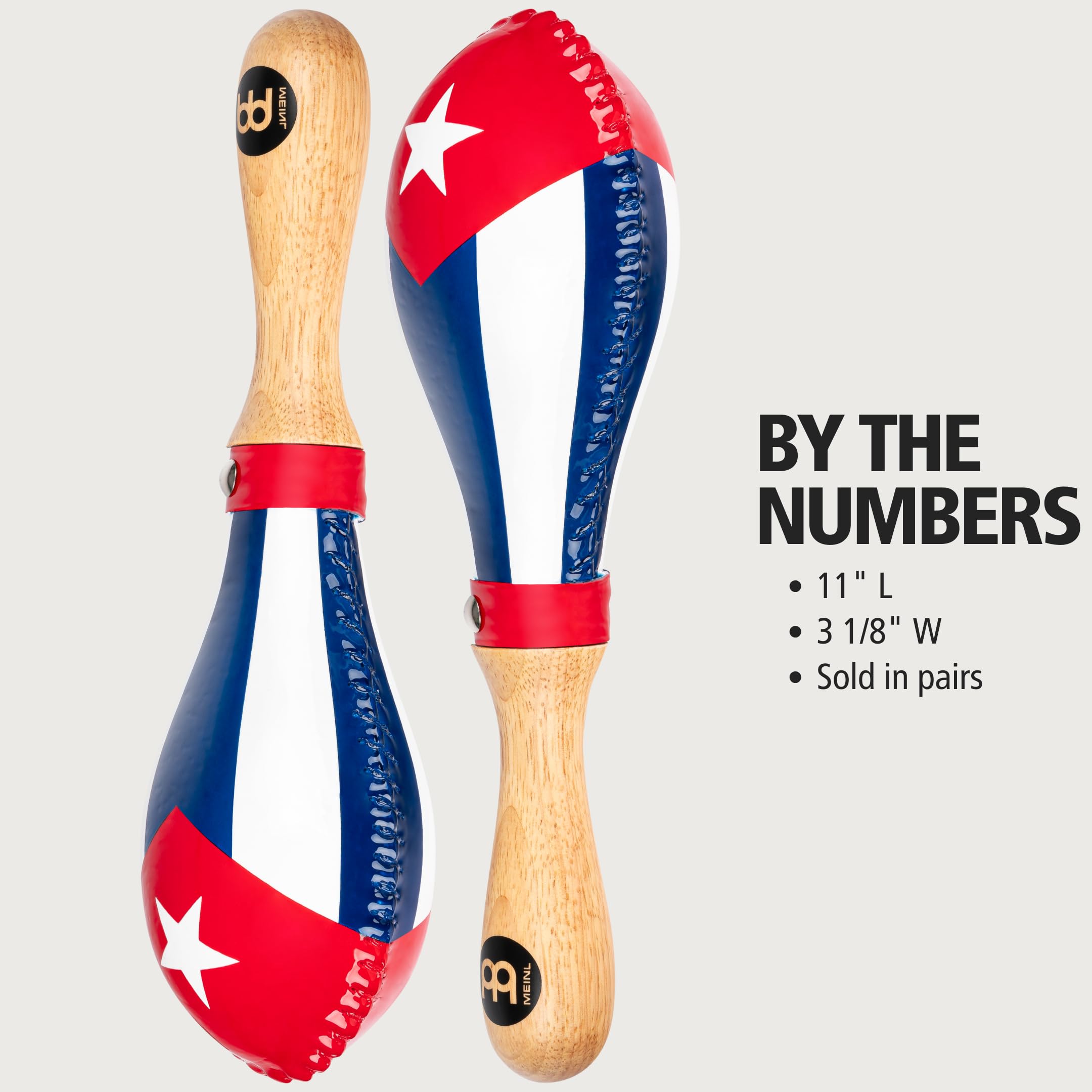 Meinl Maracas tradicionales de percusión con cuero crudo natural, no fabricado en China, para cualquier músico, Cuba (MSM3CU)