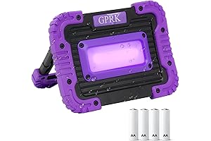 20W Ultraviolet LED Black Light, Battery Powered, Ideal for Halloween Festivities and Fluorescent Poster Illumination