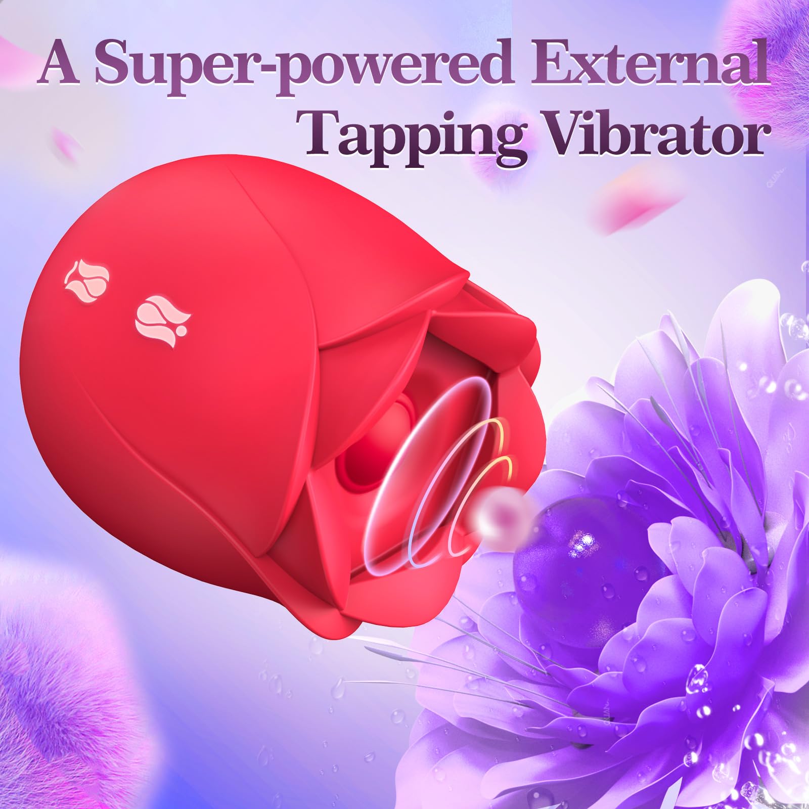 MOOLIGIRL Rose Toy Sex Toys Vibrator - AI APP Rose Sex Toy Adult Toys for Women with 10 Sucking & Vibrating, Dildo Vibrators for Clit Nipple Sucker Adult Toy Female Couples Sex Toys Furniture Bedding: Red New
