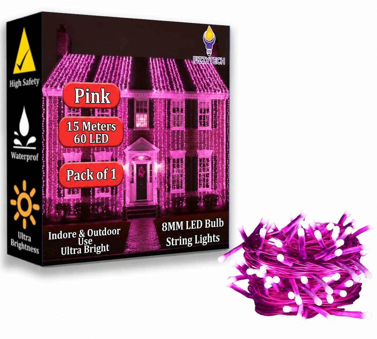 Fairy String Lights - 60 LED 15m Warm White -19