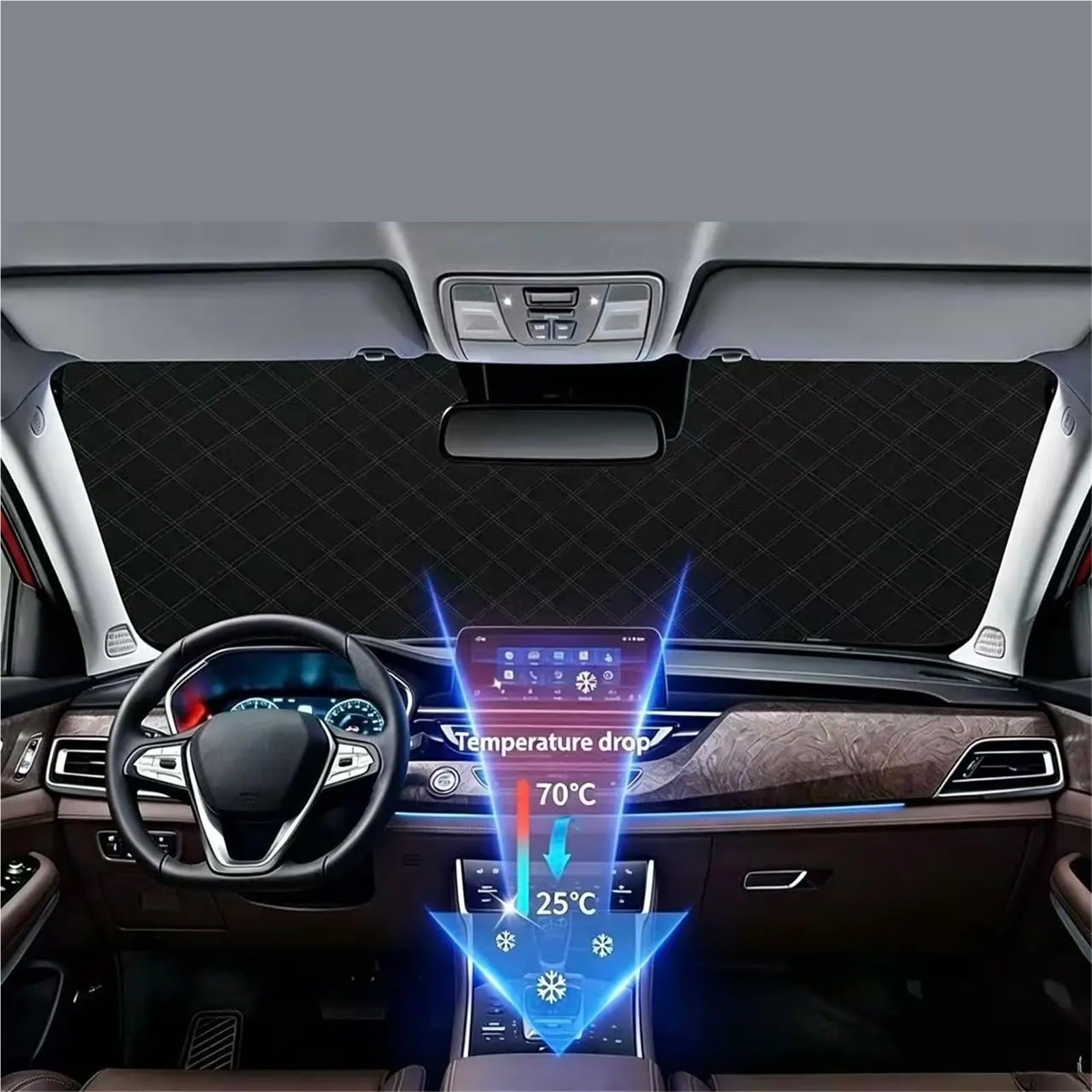 para CR-V 2023 2024, 2025, 2026 Parasol para Parabrisas Delantero, Visera Solar, Aislamiento Térmico, Refrigeración Verano para Coche Parasol Coche