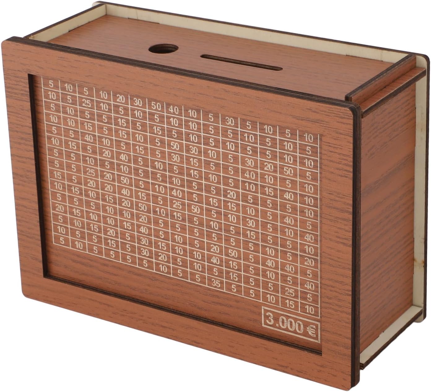 Wooden Piggy Bank, Wooden Piggy Bank, EcoFriendly, Attractive, Sturdy, Safe, Motivational for Home (3000 Euro)