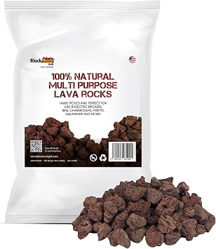Premium 12KG Natural Lava Rocks 4 8cm for Fire Pits, BBQ & Gas Grills