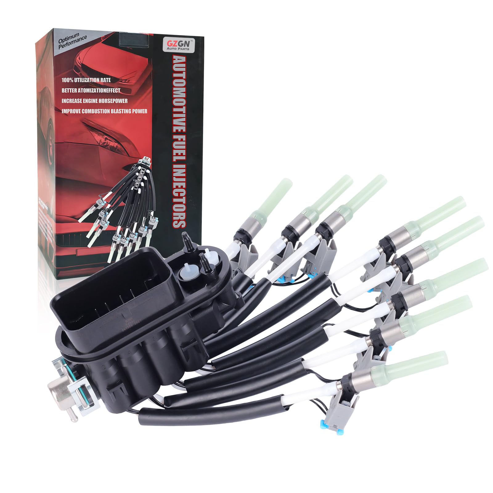 FJ504 Spider Fuel Injector Compatible with GMC K3500 Yukon Cadillac Chevrolet Escalade C1500 Suburban Express 1500 3500 K2500 P30 P3500 Savana V8 5.0L 5.7L 1996-2002 OE Number 89060440 17114163