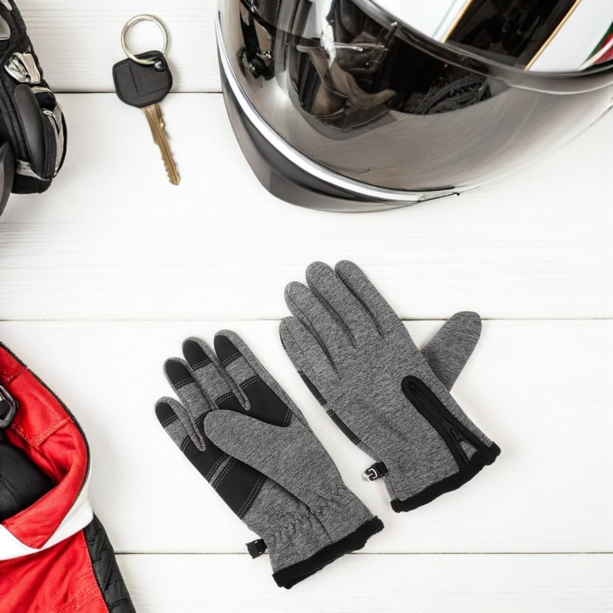 UKCOCO Thermal Touch Screen Gloves for Cold Weather Unisex Ski Mitts with Fleece Lining for Outdoor Sports